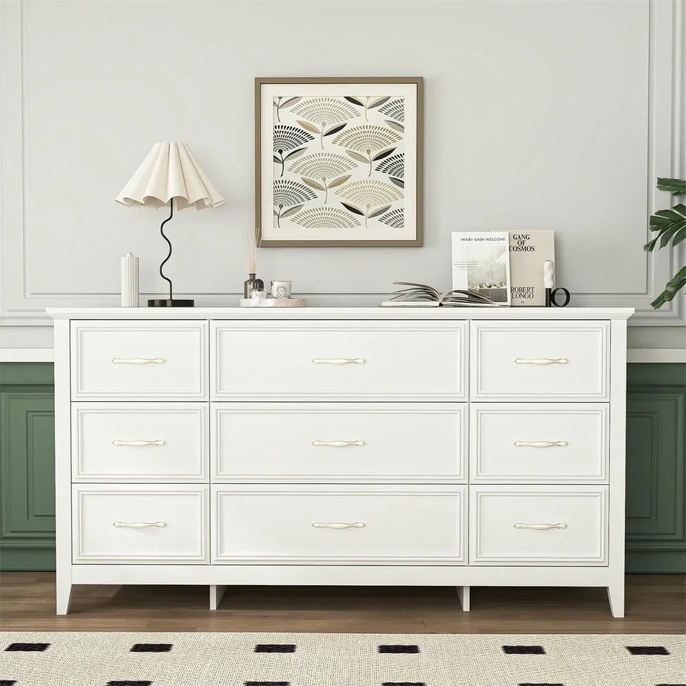 2026 New Kadyn Modern 6 Drawer Dresser Wood Cabinet,Dresser for Bedroom, Kitchen Storage Cabinet with Drawers, Chest of Drawers(Black) - Image 71