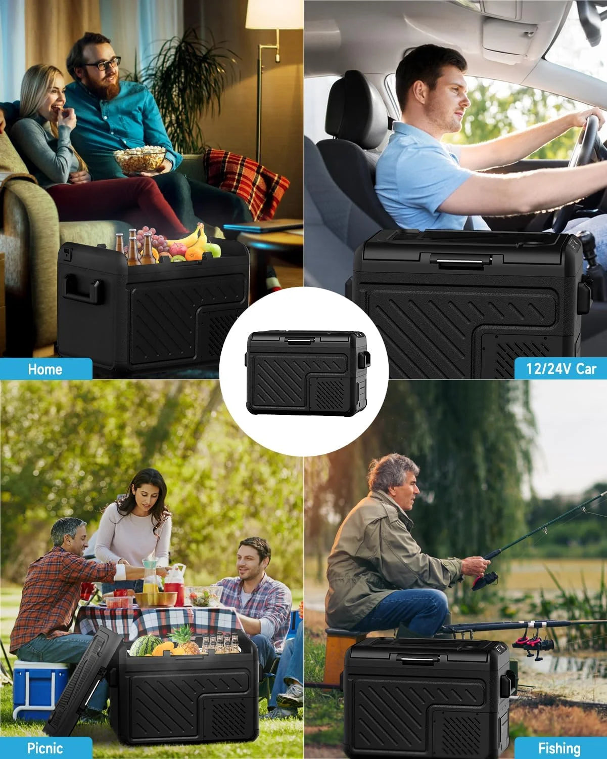 2026 New Car Refrigerator, RV Refrige with 12/24V DC & 110-240V AC, Portable Freezer Electric Compressor Cooler For Car, RV, Camping, Travel, Fishing, Outdoor or Home Use - Image 7