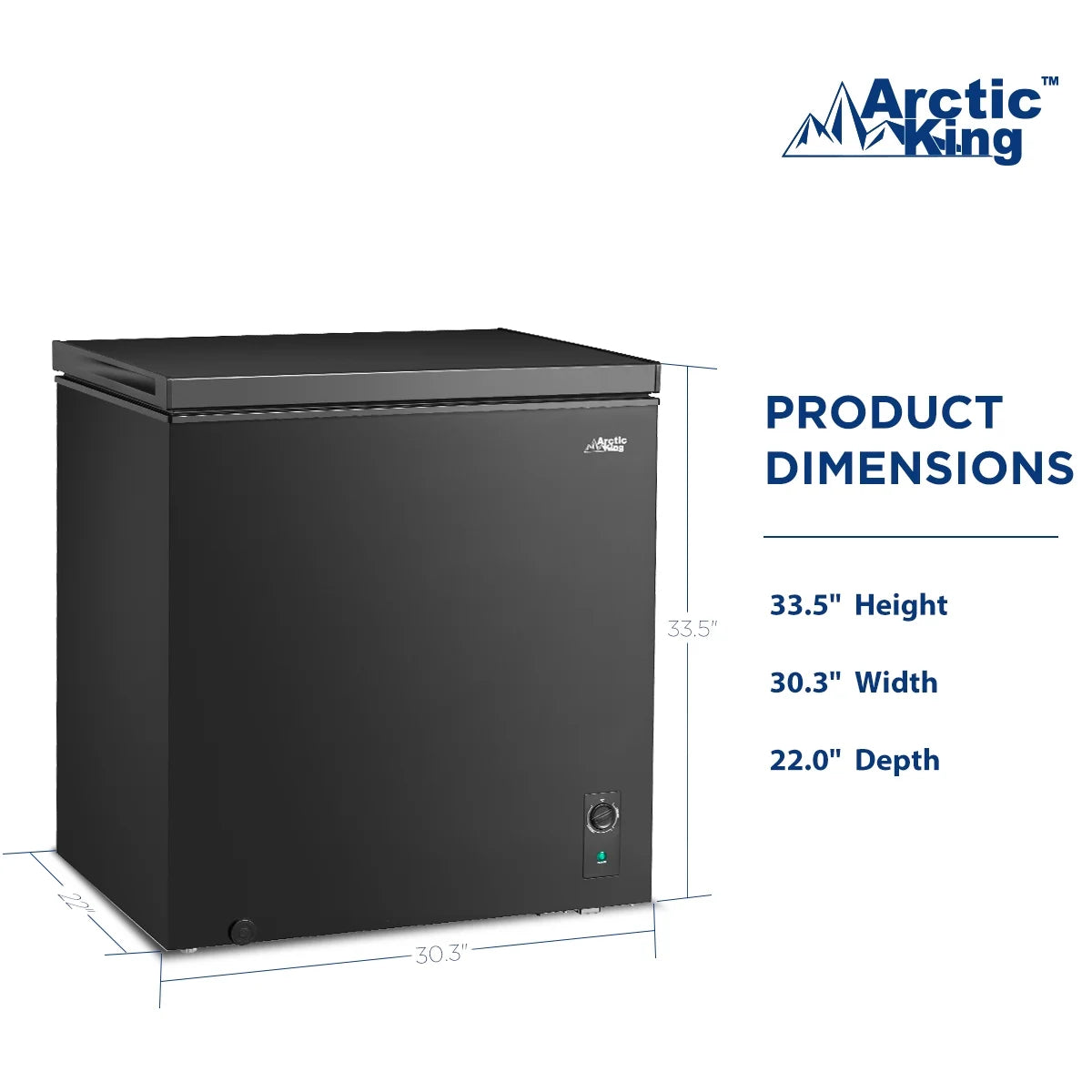 2026 New Arctic King 7.0 Cu ft Chest Freezer, Convertible, Black - Image 6
