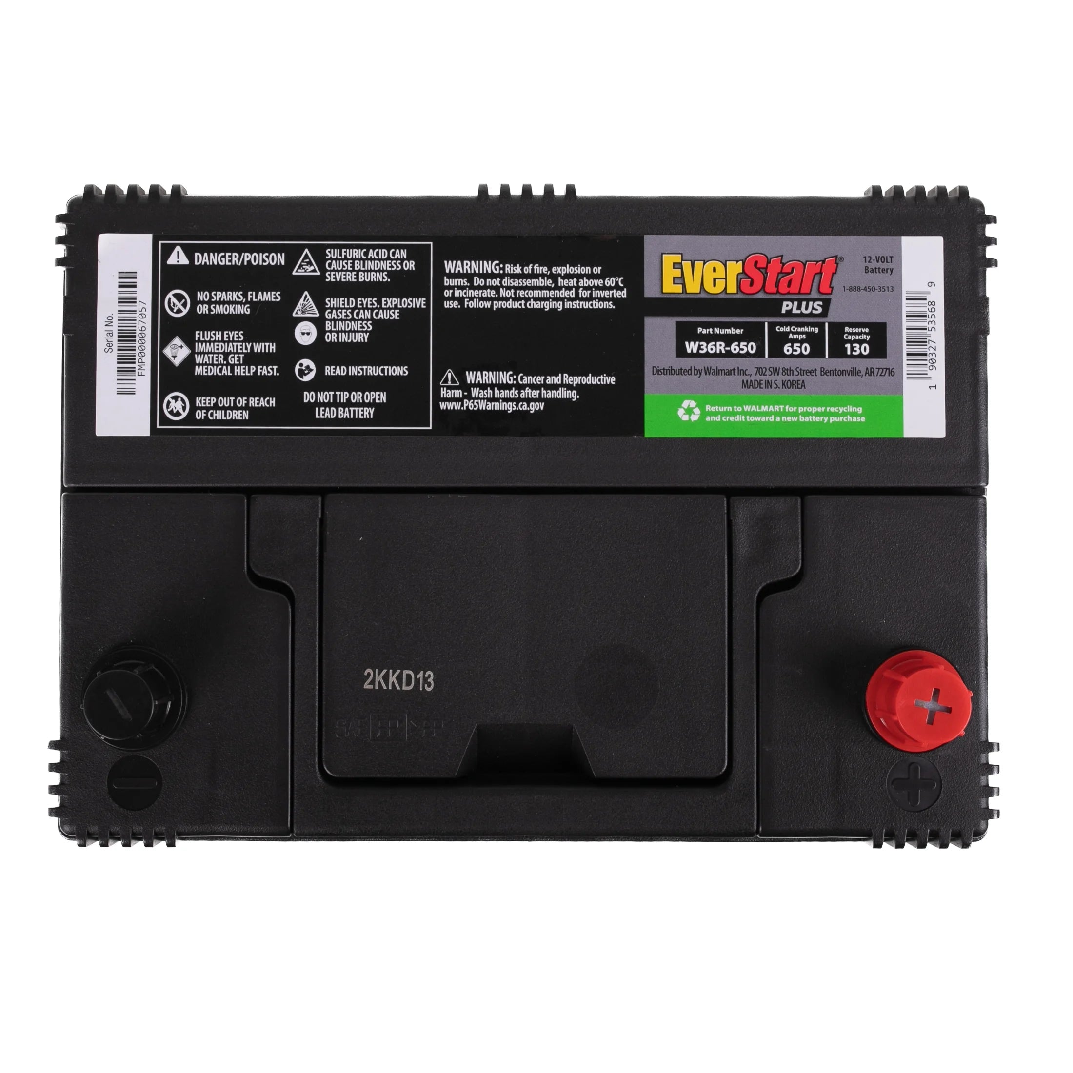 2026 New EverStart Plus Lead Acid Automotive Battery, Group Size 36R-3 (12 Volt/650 CCA) - Image 5