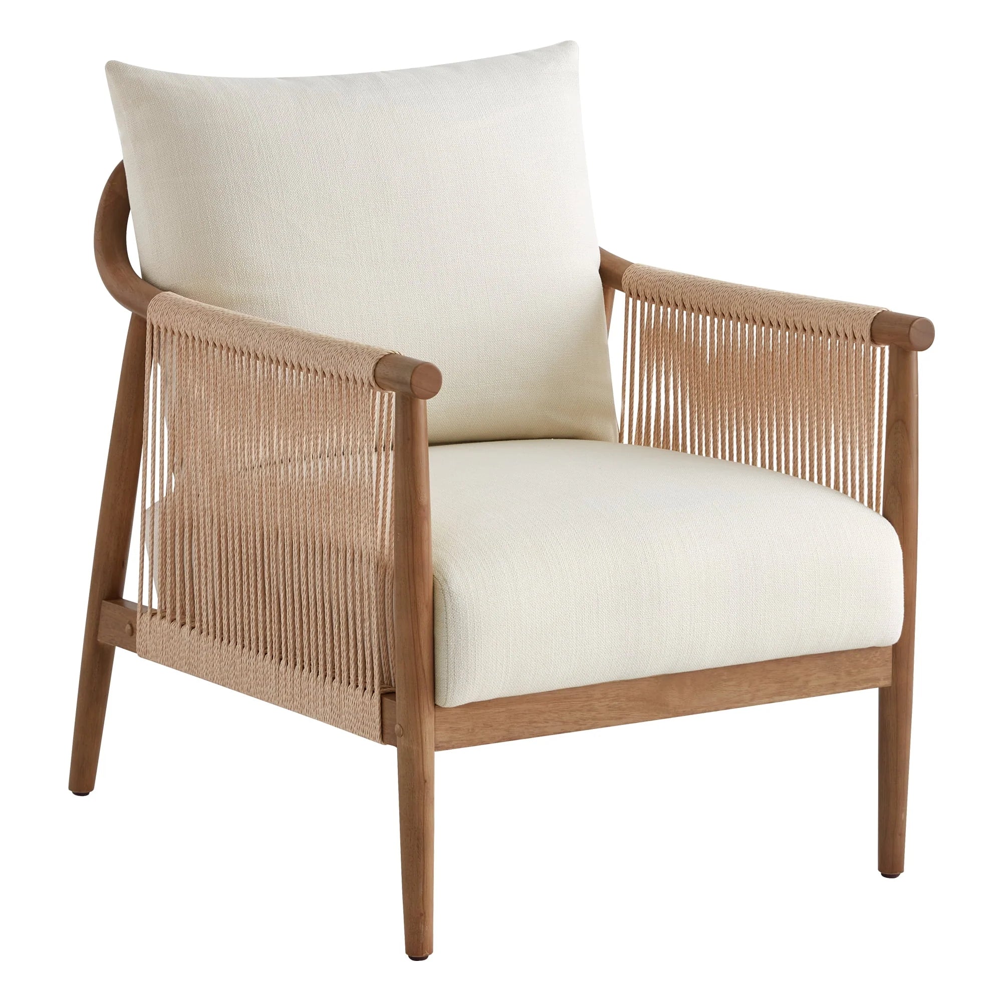 2026 New CHITA Modern Accent Chair, Braid Armchair Living Room Chair, Cream - Image 9