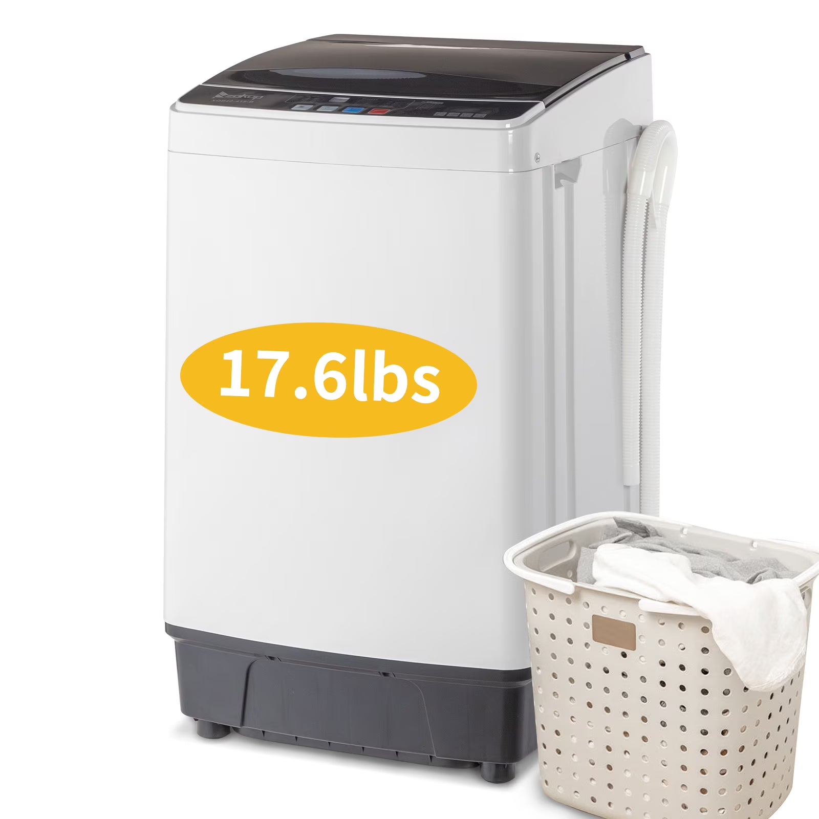 2026 New BAYUELSWU Portable Washing Machine 17.6lbs Full-Automatic Washing Machine, Apartment Washing Machine 10 programs 8 Water Level Selections with Led Display for Apartment, Home, Dorm, RV