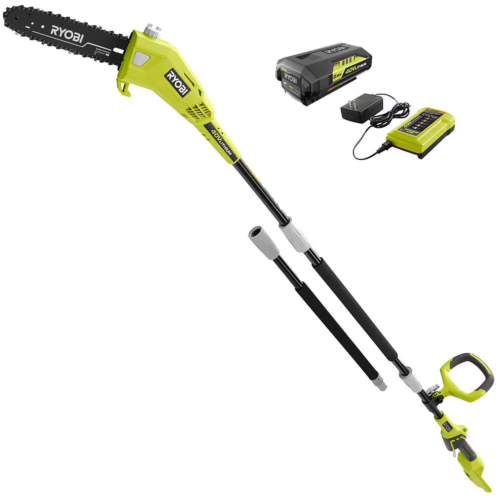 2026 New RYOBI Cordless Battery Pole Saw with 2.0 Ah Battery and Charger