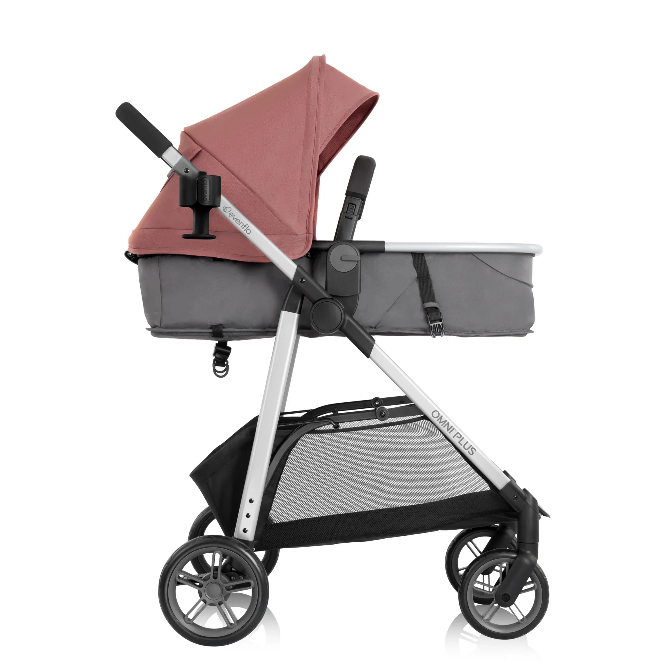 2026 New Evenflo Omni Plus Modular Travel System with LiteMax Sport Infant Car Seat, Mylar Gray, Unisex - Image 79