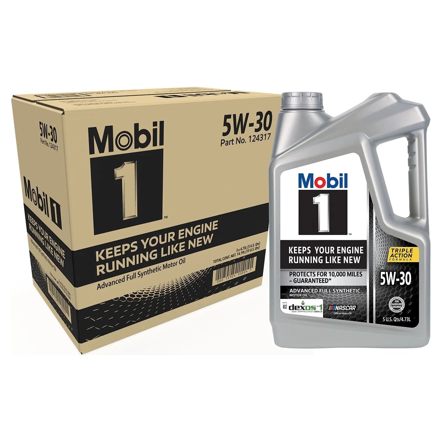 2026 New (4 pack) Mobil 1 Advanced Full Synthetic Motor Oil 5W-30, 5 Quart (Pack of 3) - Image 3