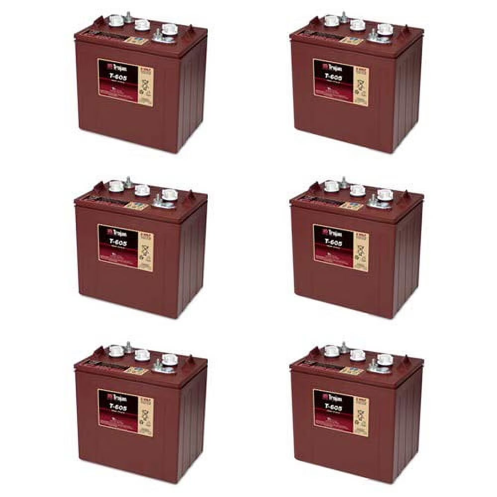 2026 New Trojan T-605 6V 210Ah Flooded Lead Acid GC2 Deep Cycle Battery x6