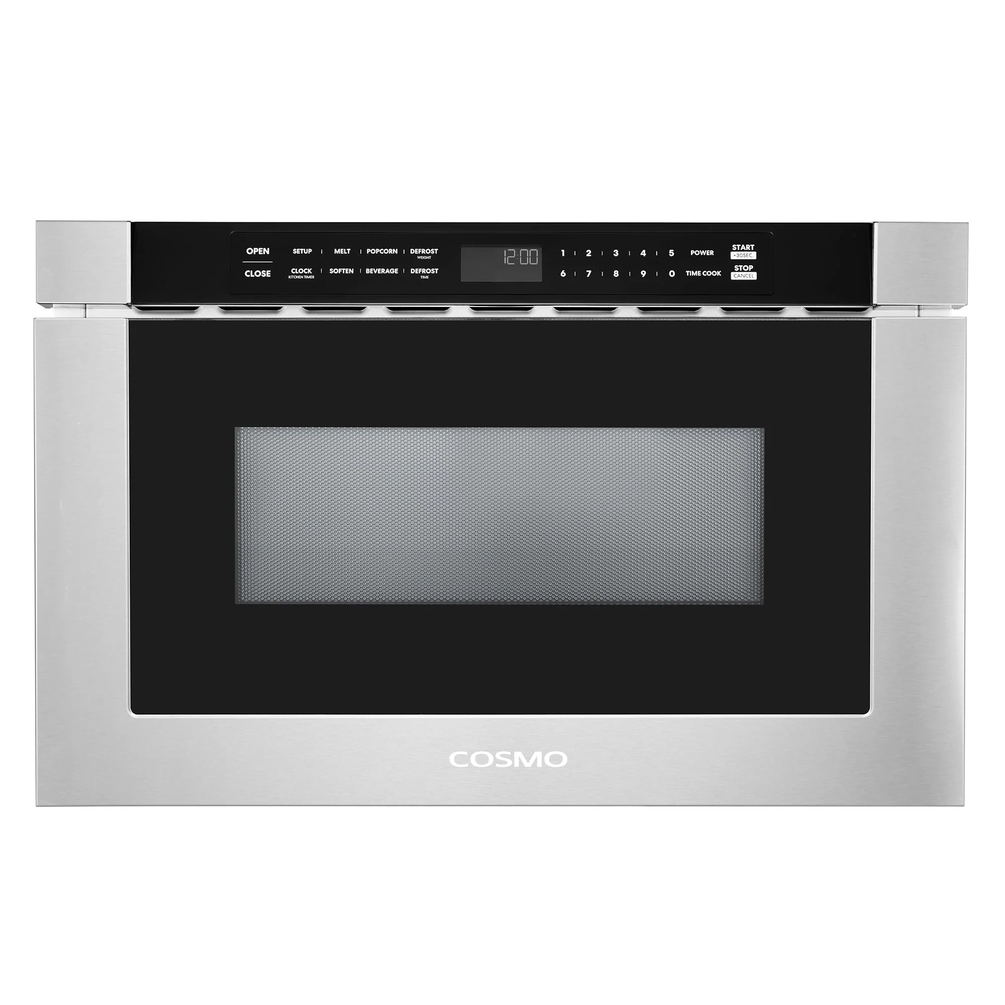 2026 New Cosmo 24 in. Built-in Microwave Drawer with Automatic Presets, Touch Controls, Defrosting Rack and 1.2 cu. ft. Capacity in Stainless Steel