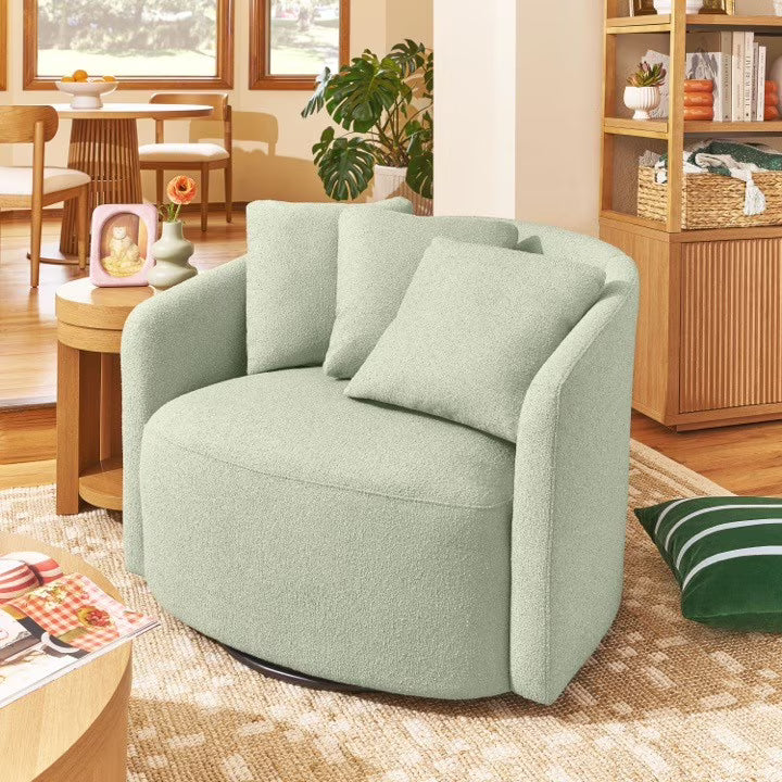 2026 New Beautiful Drew Accent Chair by Drew Barrymore, Cream Boucle - Image 4