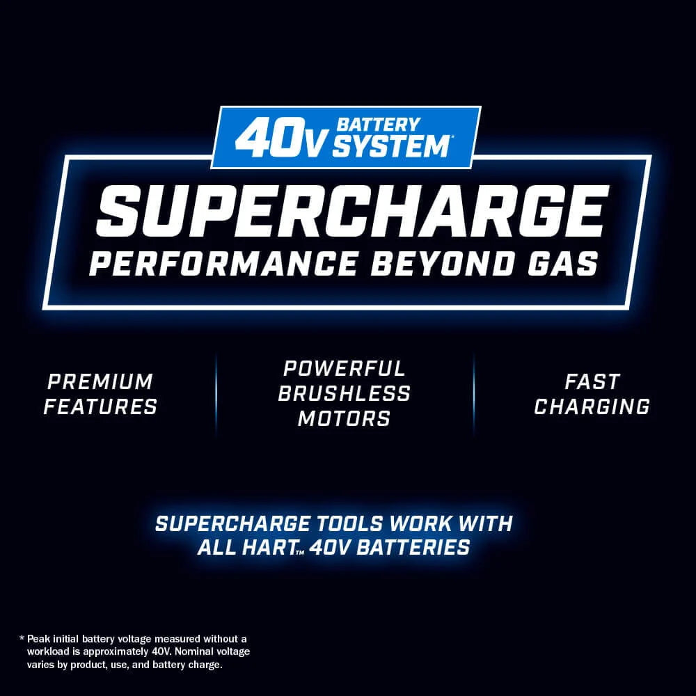 2026 New HART 40-Volt 16-inch SUPERCHARGE Battery-Powered Brushless Chainsaw Kit, (1) 4.0 Ah Lithium-Ion Battery - Image 9