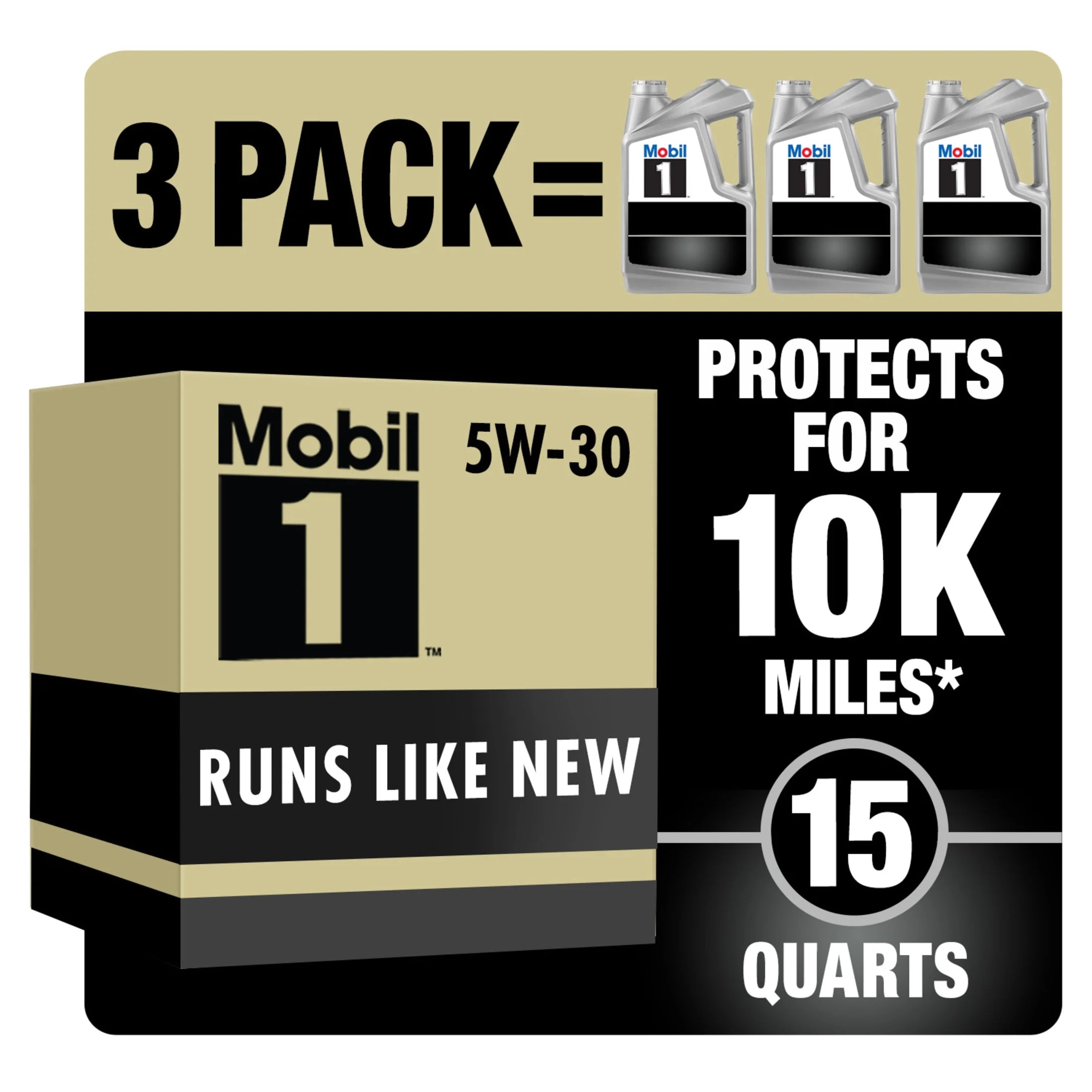 2026 New (4 pack) Mobil 1 Advanced Full Synthetic Motor Oil 5W-30, 5 Quart (Pack of 3) - Image 11
