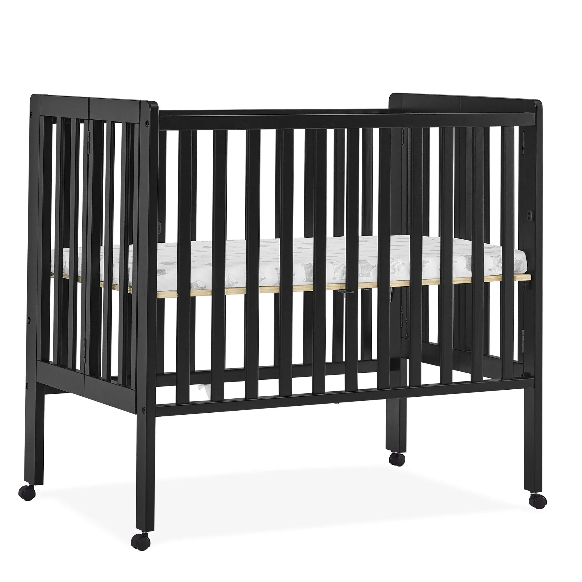 2026 New Delta Children Lee Portable Folding Mini Crib with 1.5-Inch Mattress - Greenguard Gold Certified, Bianca White - Image 50