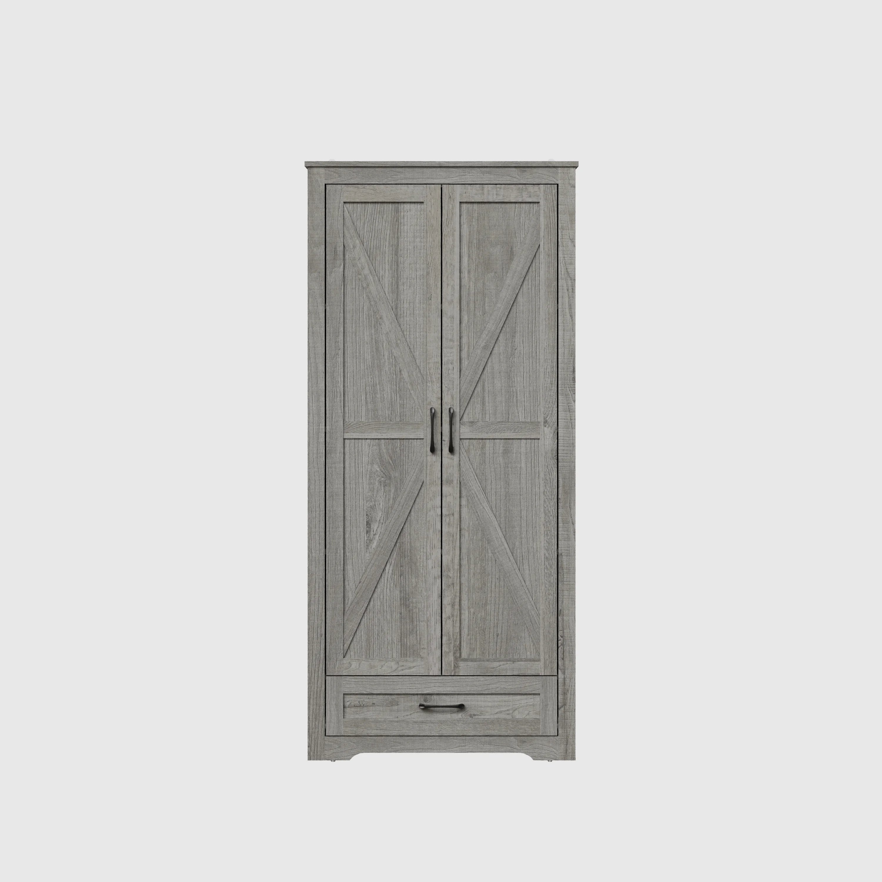 2026 New YouTrend 69" Tall Kitchen Pantry,Farmhouse Storage Cabinet with 2 Barn Doors 4 Adjustable Shelves and Large Drawer for Dining Room,Living Room,Bathroom,White - Image 20