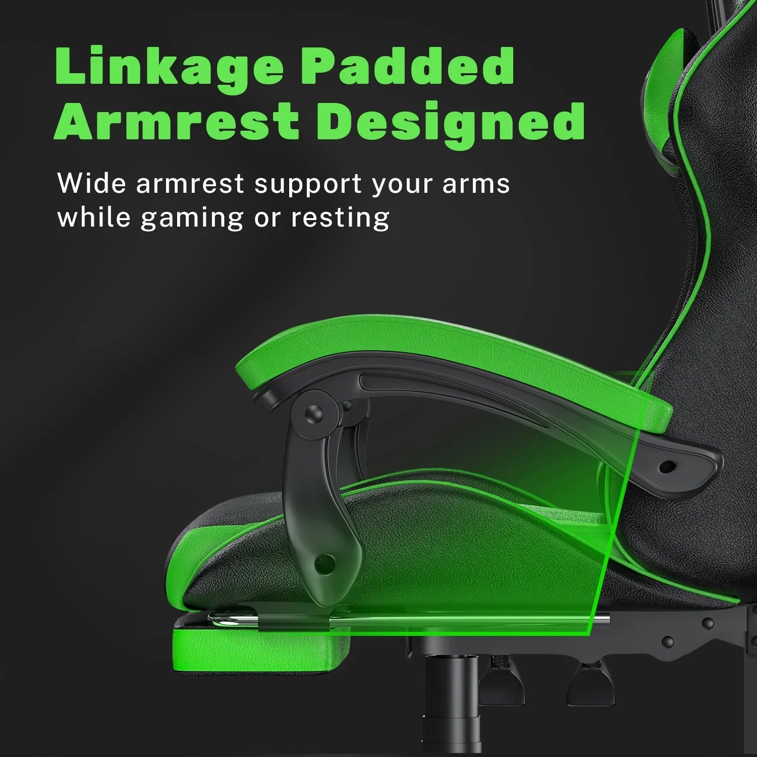 2026 New Bigzzia Gaming Chair Office Chair, Ergonomic Game Chair with Height Adjustable Headrest and Lumbar Support for Adults Teens, Black & White - Image 96