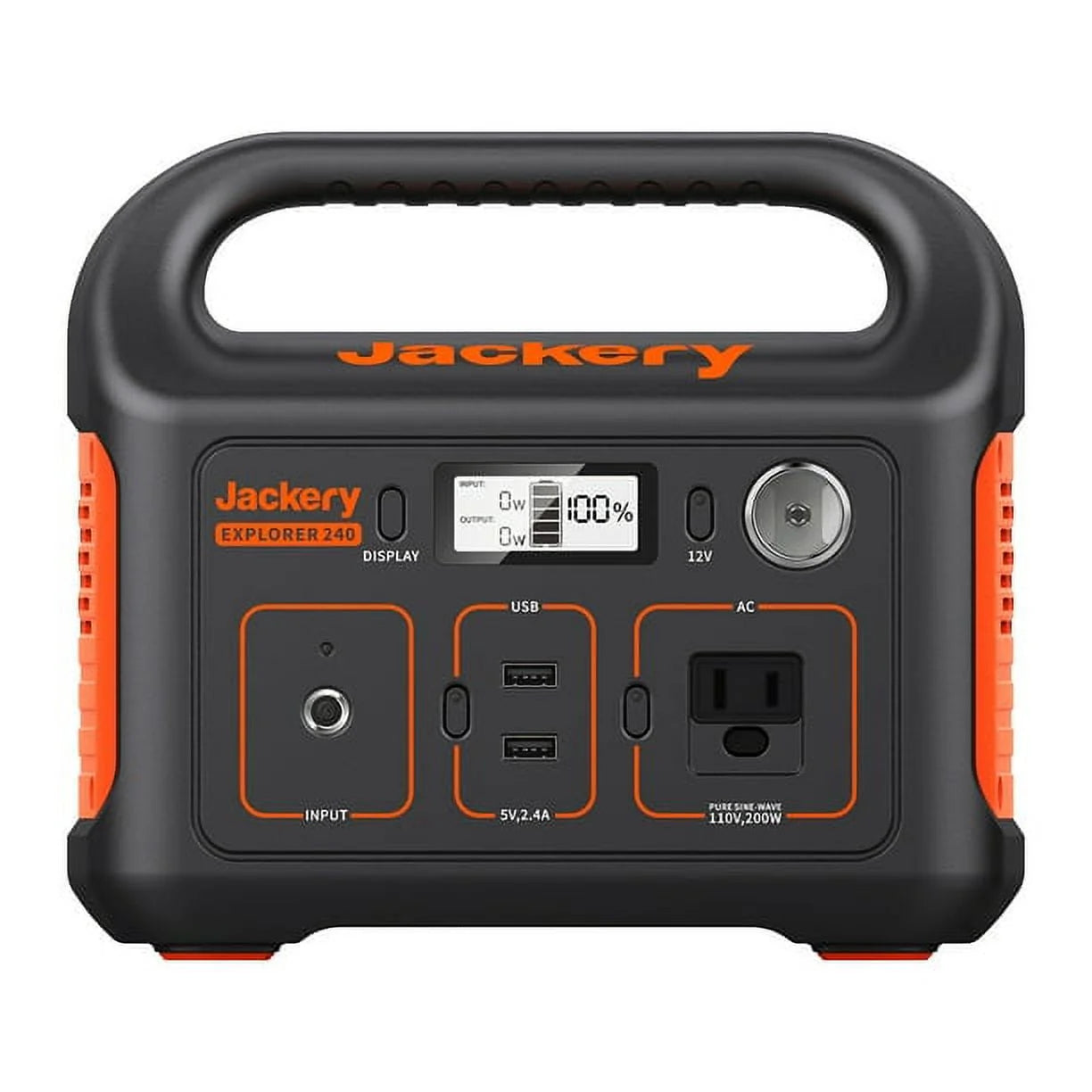 2026 New Jackery Explorer 240 Portable Power Station, 240Wh Backup Lithium Battery, 110V/200W Pure Sine Wave AC Outlet, Solar Generator (Solar Panel Not Included) for Outdoors Camping Travel Hunting Emergency