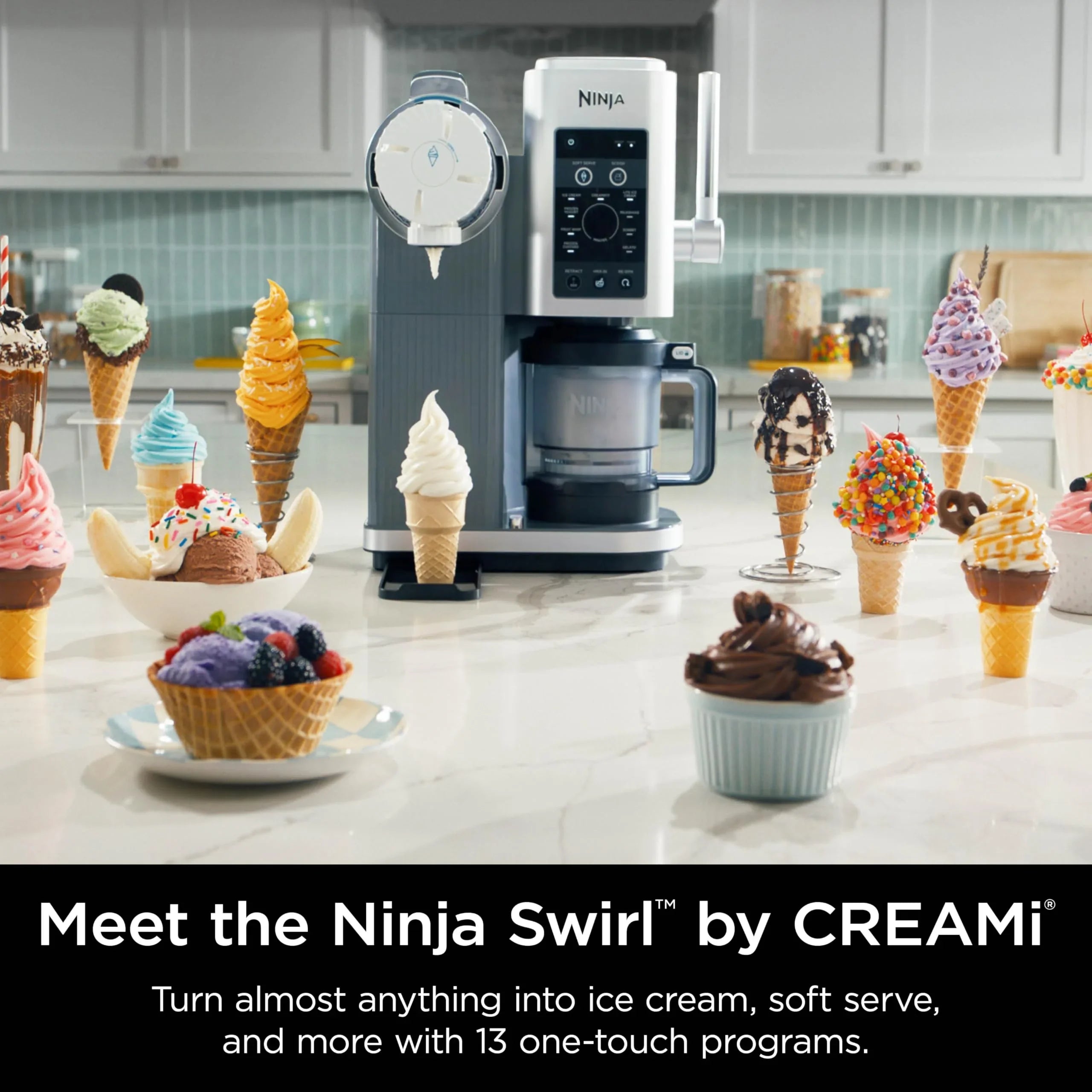 2026 New Open Box Ninja Swirl-Creami Soft-Serve Maker - SILVER ONE SIZE - Image 8
