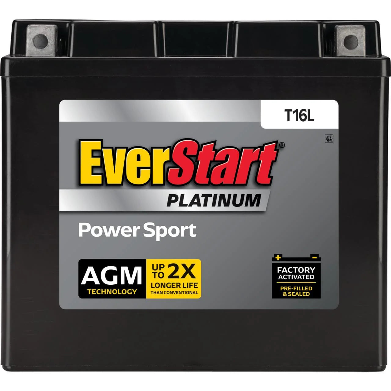 2026 New EverStart Platinum AGM Power Sport Battery, Group Size T16L 12 Volt, 260 CCA - Image 6