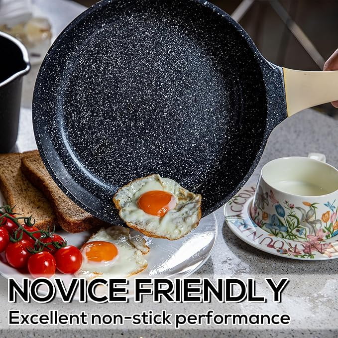 2026 New Romswi Nonstick Pots and Pans Set, 23 Piece Induction Cookware Sets Non-stick Ceramic Kitchen Sets with Utensil, Green - Image 18