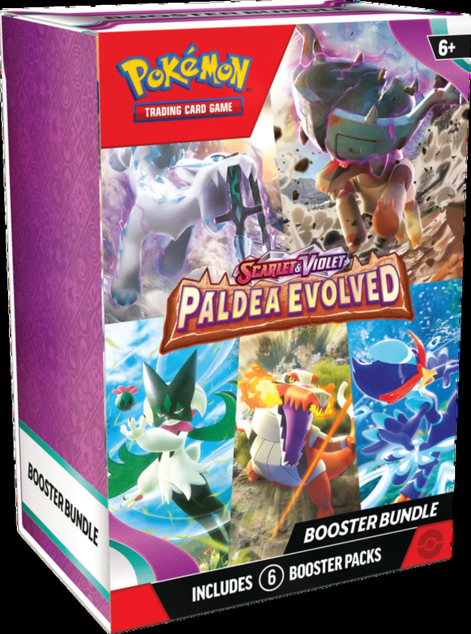 2026 New Pokemon Trading Card Game Scarlet & Violet 2 Paldea Evolved Booster Bundle 6 Booster Packs