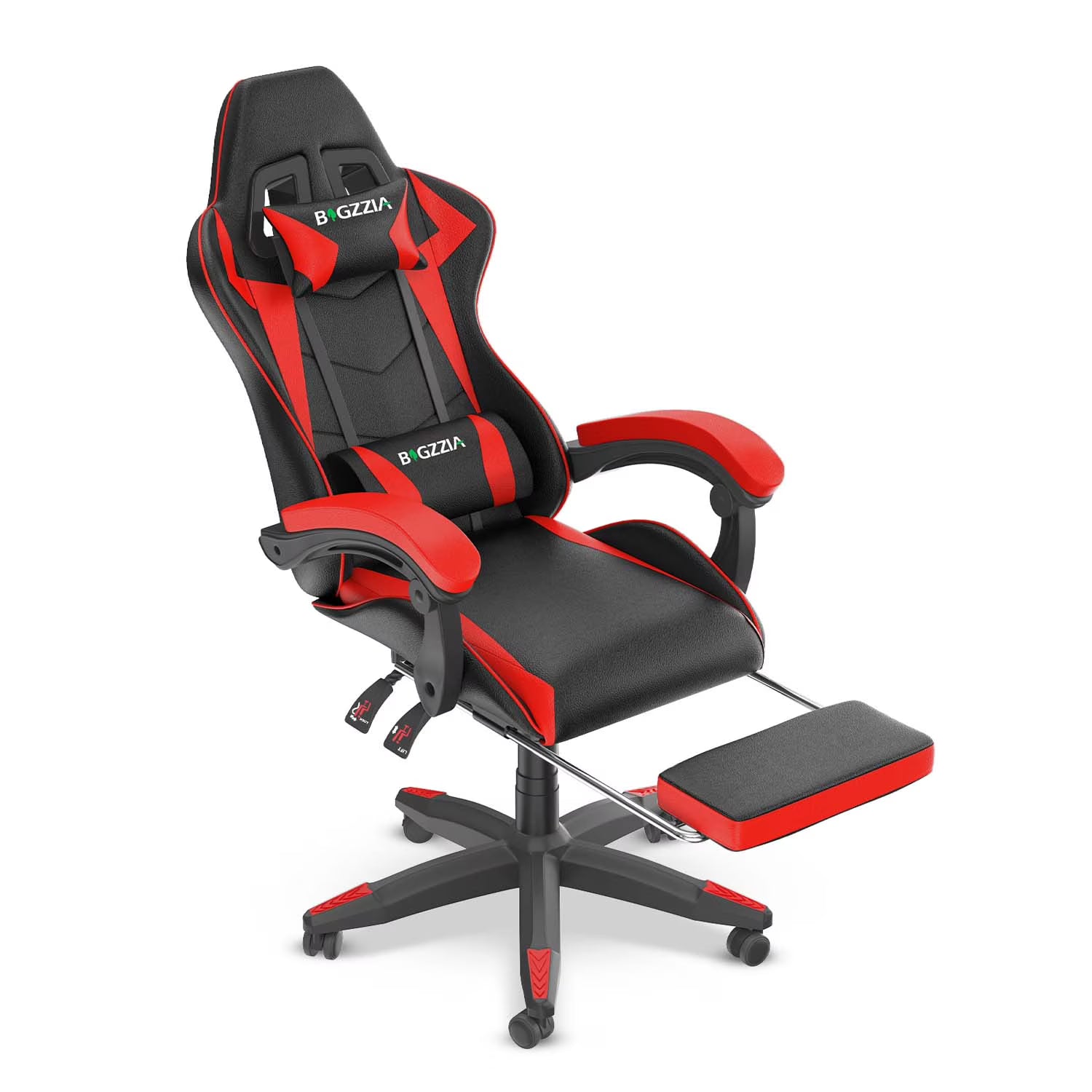 2026 New Bigzzia Gaming Chair Office Chair, Ergonomic Game Chair with Height Adjustable Headrest and Lumbar Support for Adults Teens, Black & White - Image 8