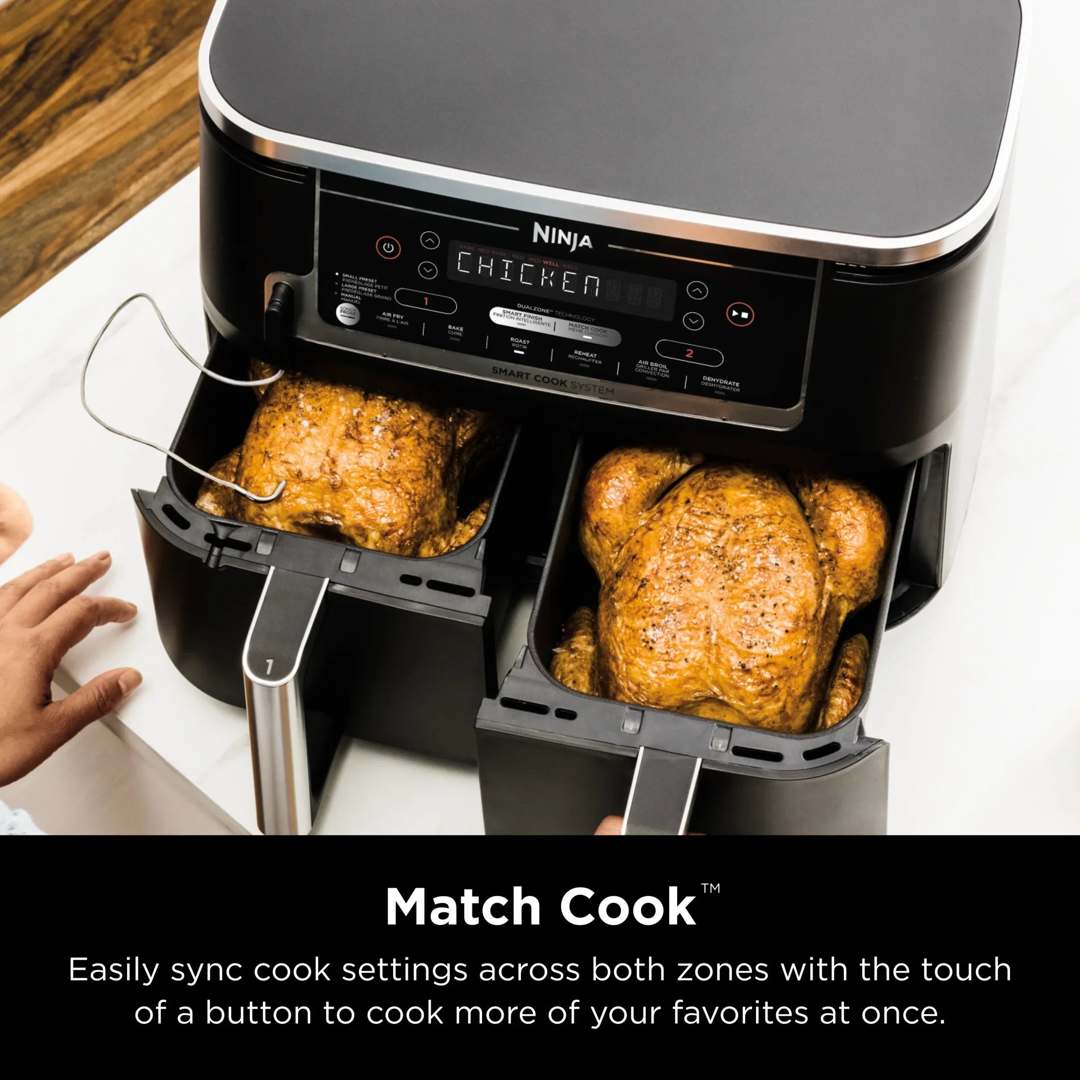 2026 New Ninja. Foodi. 6-in-1 Smart 10-qt. 2-Basket Air Fryer - Image 6