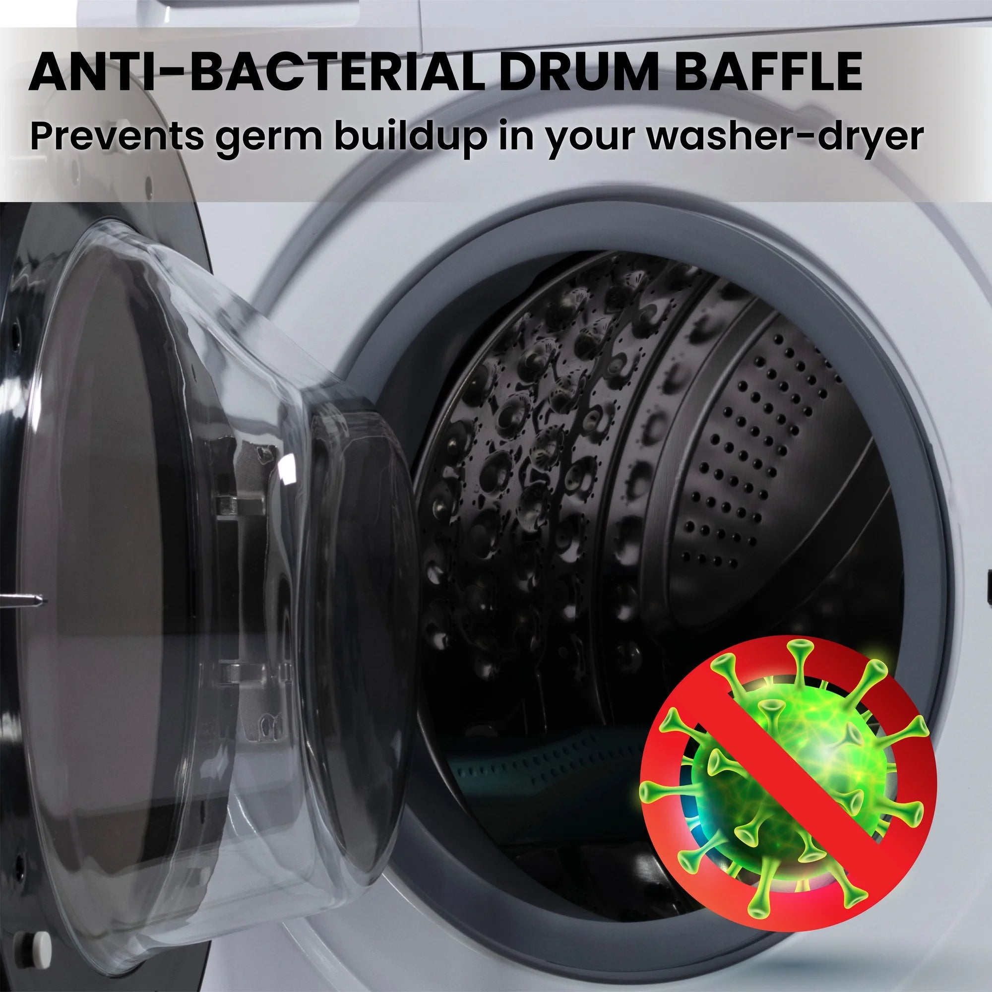 2026 New Equator Combination Washer Dryer Ventless/Vented Pet cycle 1.62cf/15lbs 110V with Adjustable legs - Image 9