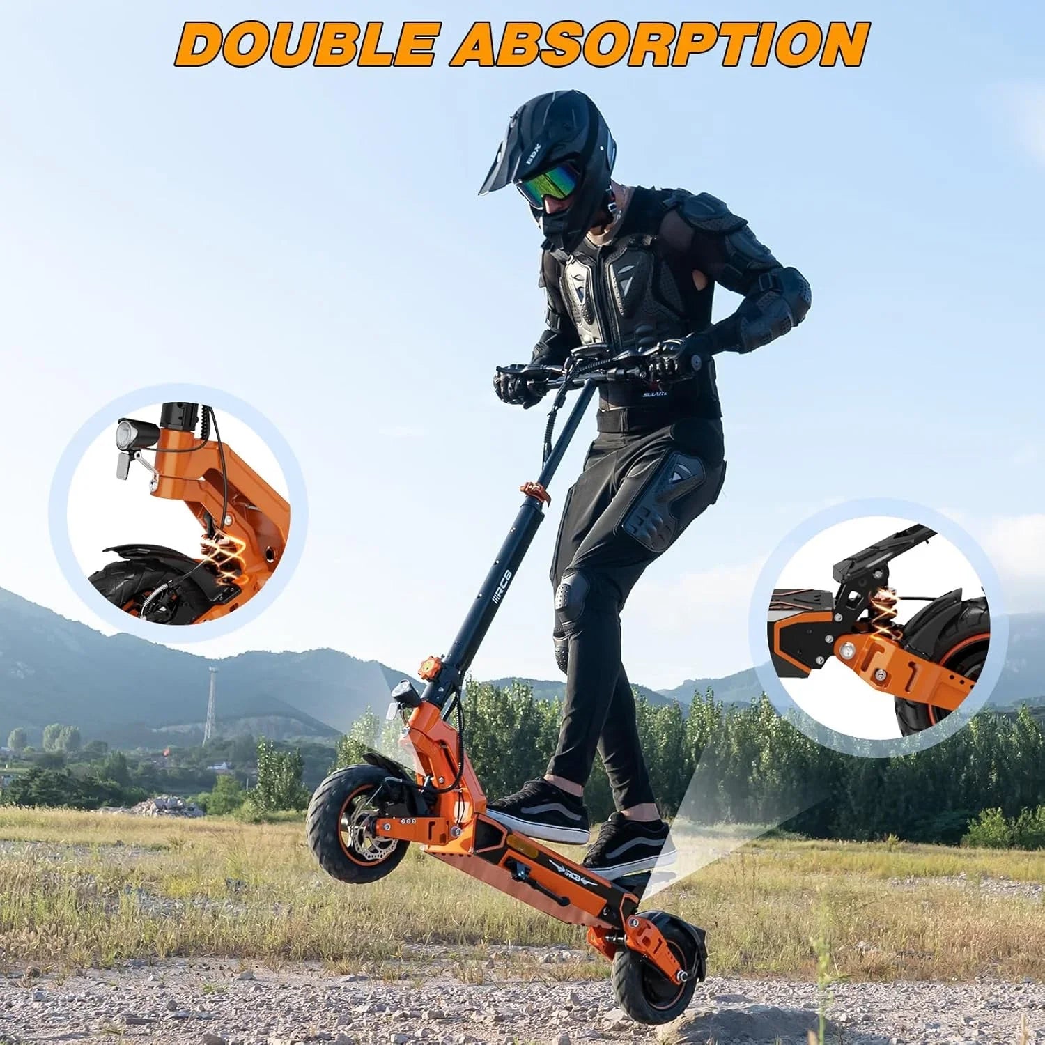 2026 New Electric Scooter for Adults, Max 70miles Range, 1000W Motor, 48V 27Ah Battery, 10" Anti-Flat Tires, Dual Shocks, APP Control&NFC - RCB D7PRO - Image 4