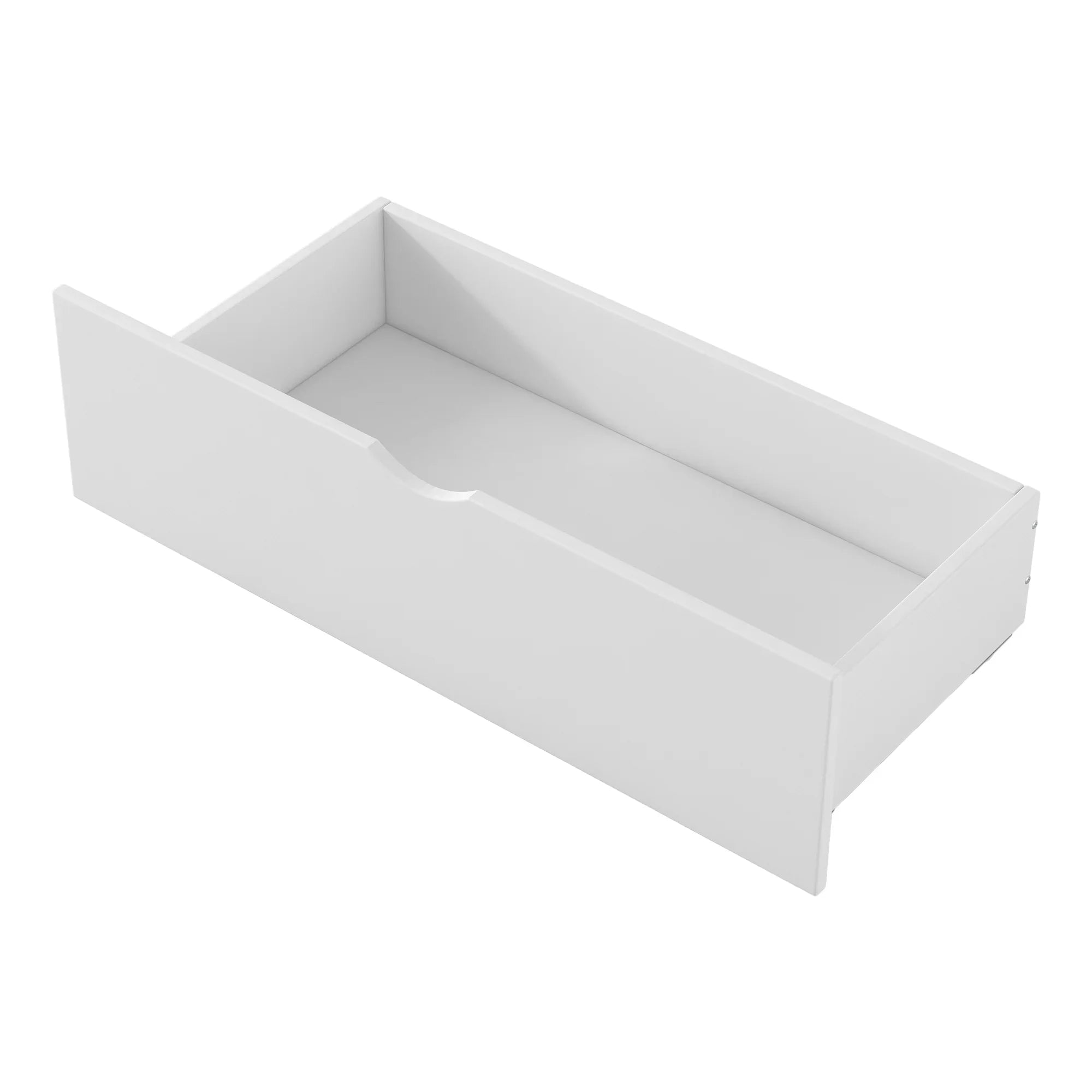 2026 New Euroco Wood Twin Size Platform Bed with 2 Drawers and Ladder for Kids and Toddlers, White - Image 12