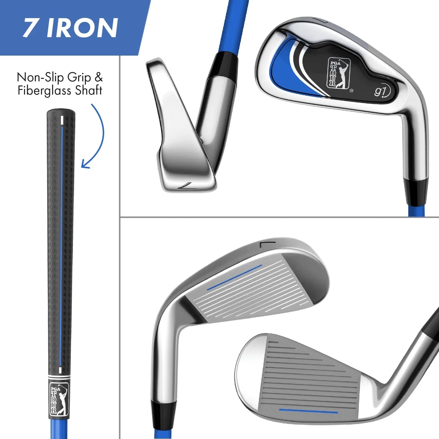 2026 New PGA Tour Right-Handed 10 Piece Kids Golf Club Stand Bag Set; Player Height 4'8 - 5'2", Ages 8-12 - Image 10