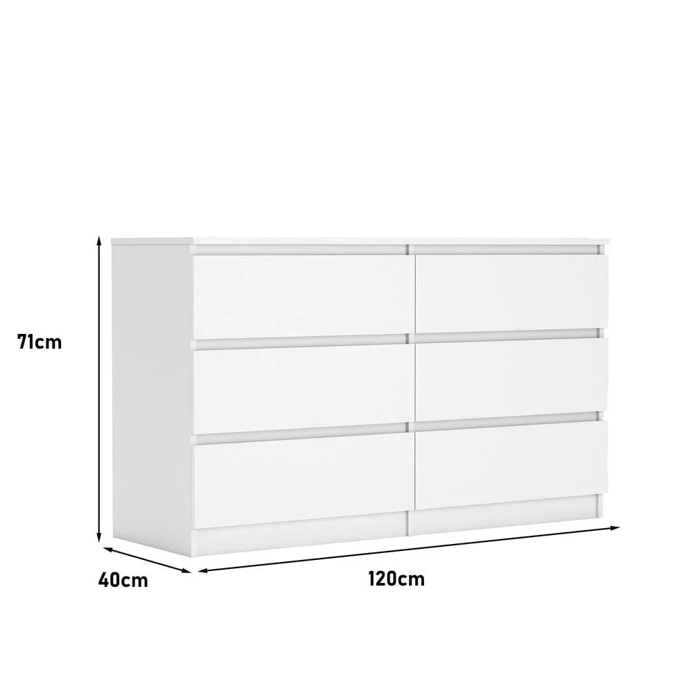 2026 New Kadyn Modern 6 Drawer Dresser Wood Cabinet,Dresser for Bedroom, Kitchen Storage Cabinet with Drawers, Chest of Drawers(Black) - Image 92