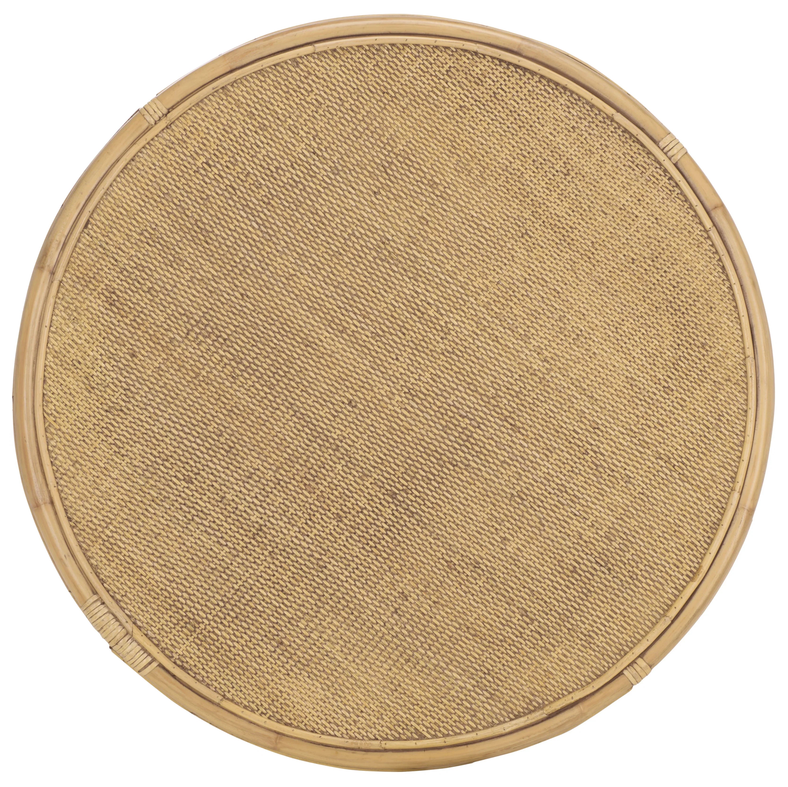 2026 New SAFAVIEH Modern Round Rattan Coffee Table, Natural - Image 16
