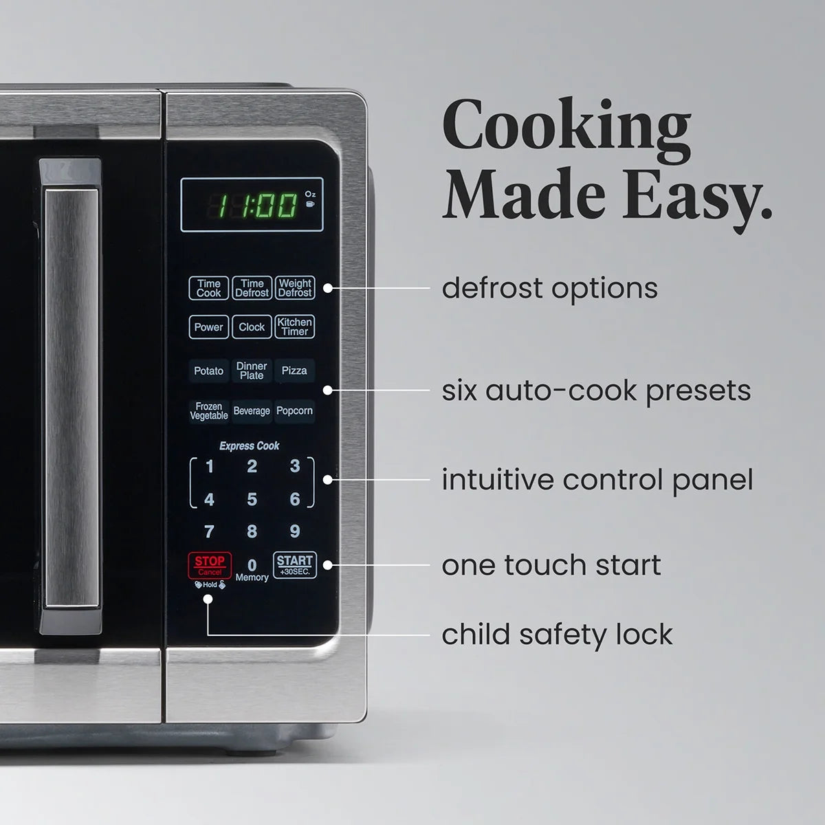 2026 New Farberware Classic 0.9 Cu. Ft 900-Watt Microwave Oven, Stainless Steel - Image 4