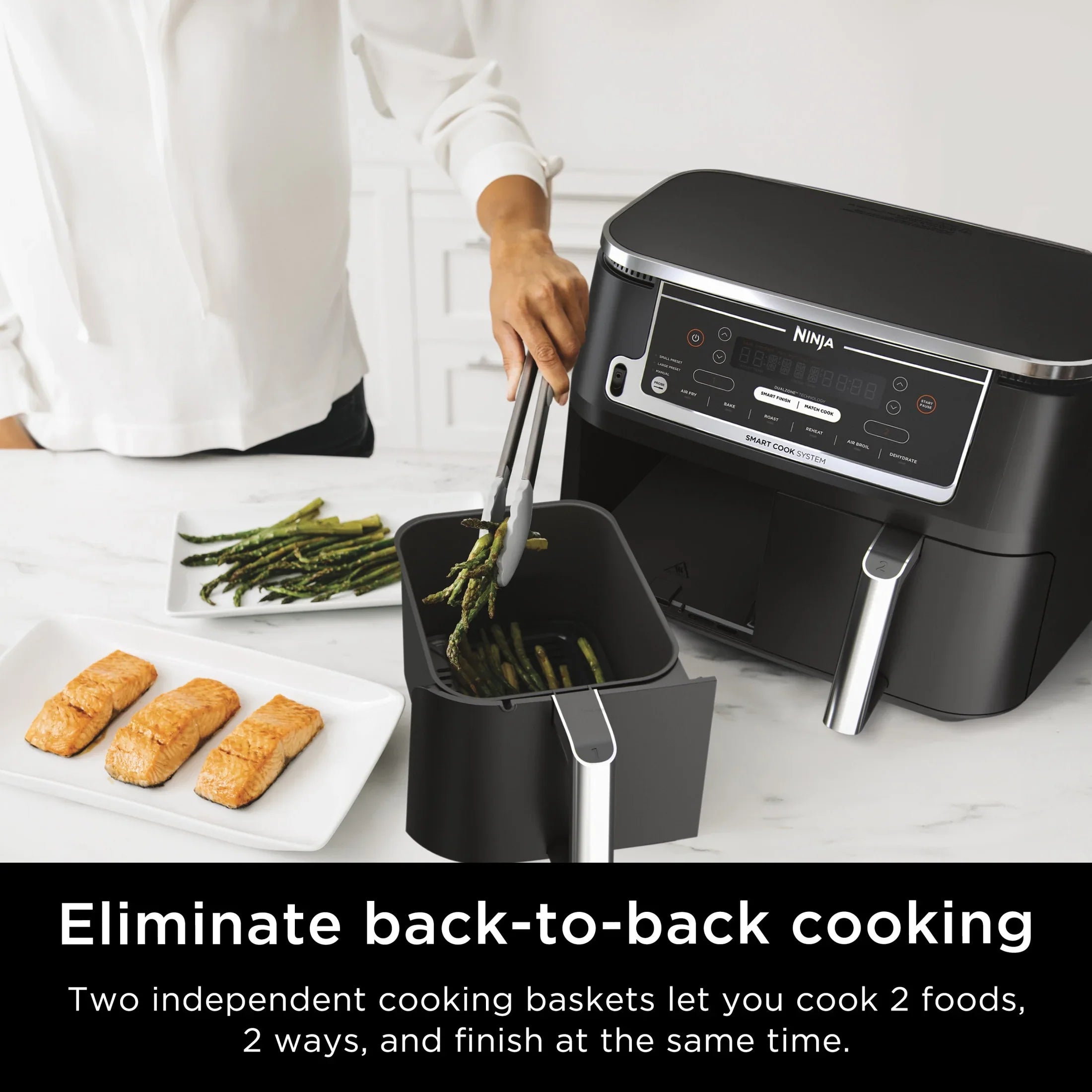 2026 New Ninja. Foodi. 6-in-1 Smart 10-qt. 2-Basket Air Fryer - Image 7
