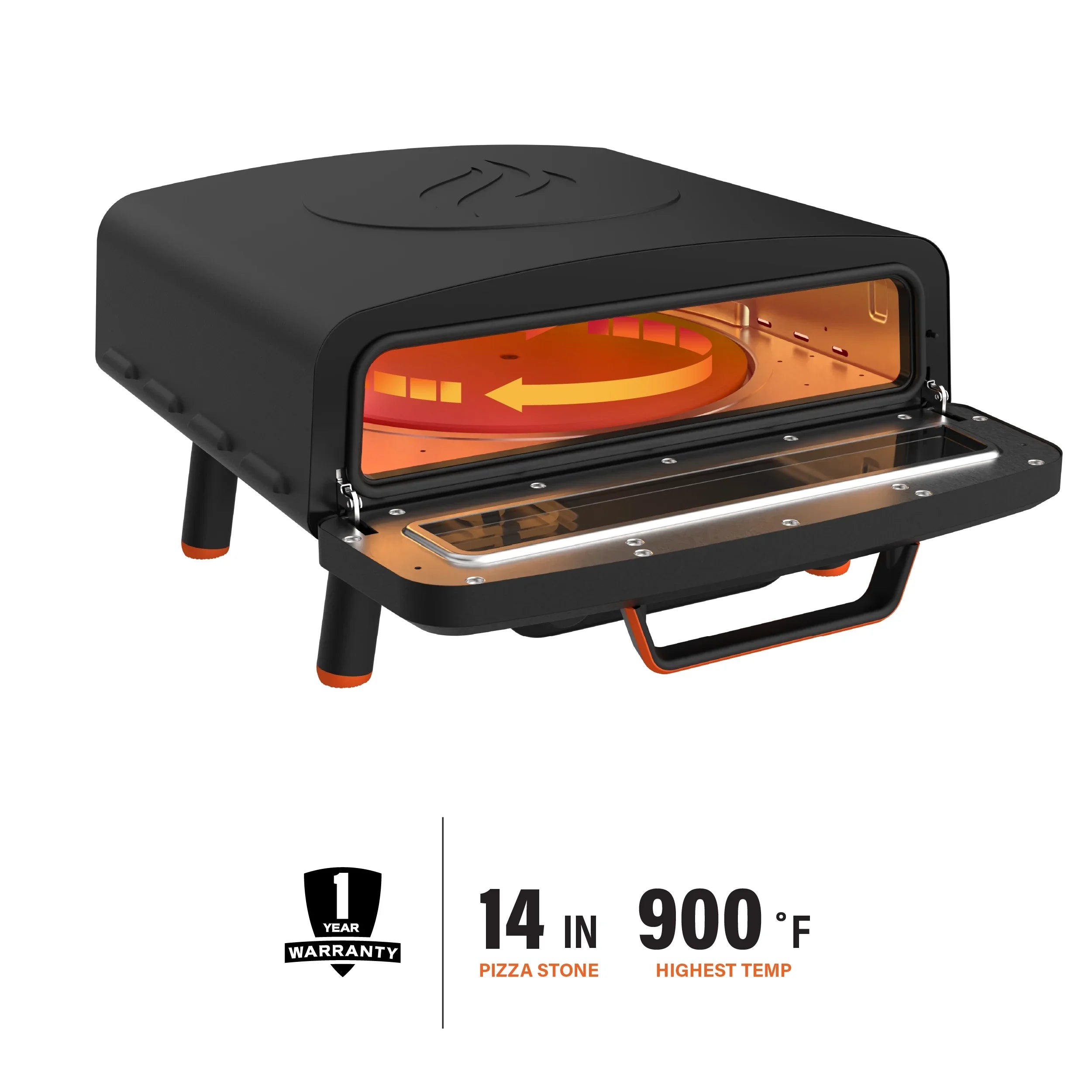 2026 New Blackstone 14" Electric Tabletop Pizza Oven with Rotating Pizza Stone - Image 4