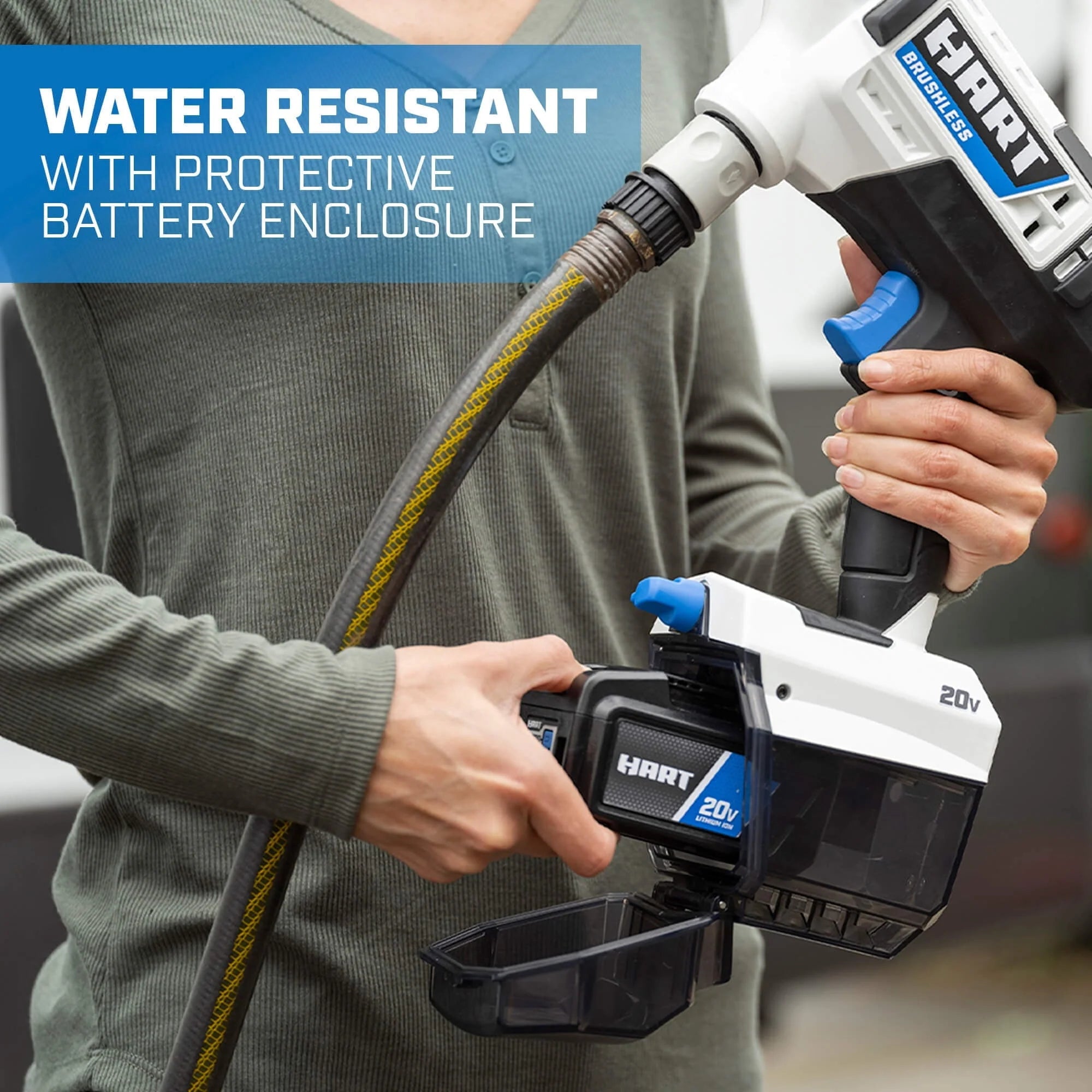 2026 New HART 20-Volt Cordless Brushless 600PSI Power Cleaner Kit (1) 20-Volt 4.0Ah Lithium-Ion Battery - Image 8