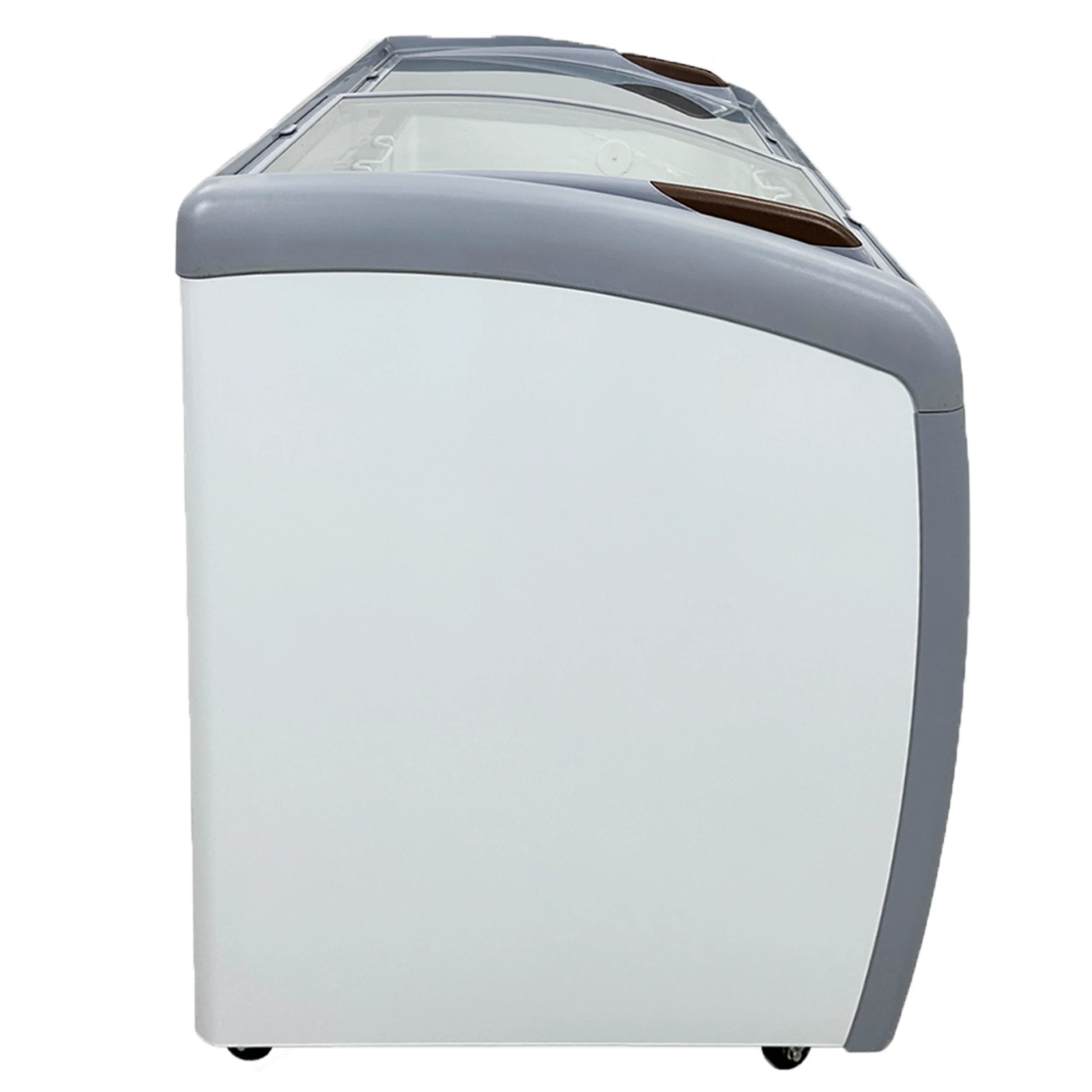 2026 New NSF 60 in. W 11.7 Cu. ft. Commercial Freezer, Curved Glass Door Display Chest Freezer in White - Image 3