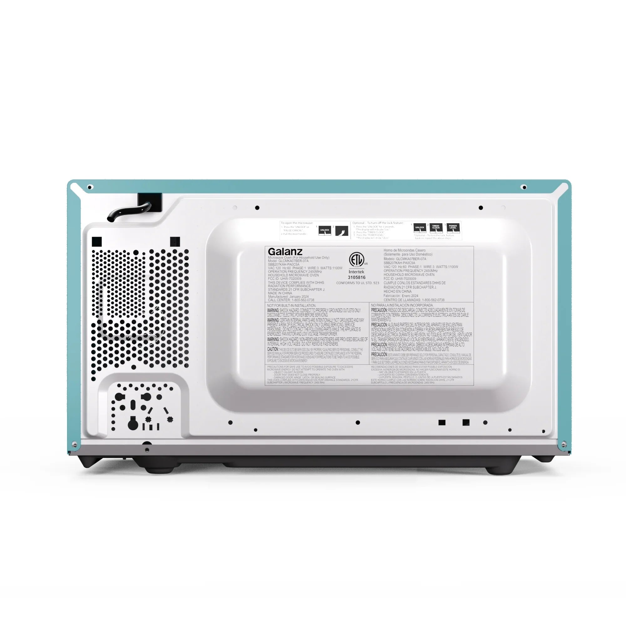 2026 New Galanz 0.7 Cu ft Retro Countertop Microwave Oven, 700 Watts, Blue, New - Image 13