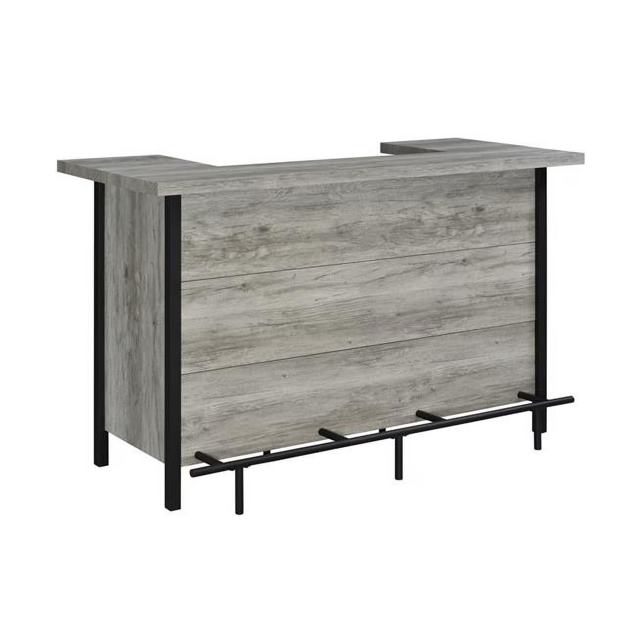 2026 New 71 Inch Rectangular Home Bar Serving Unit Storage Shelves 2 Tiers Brown