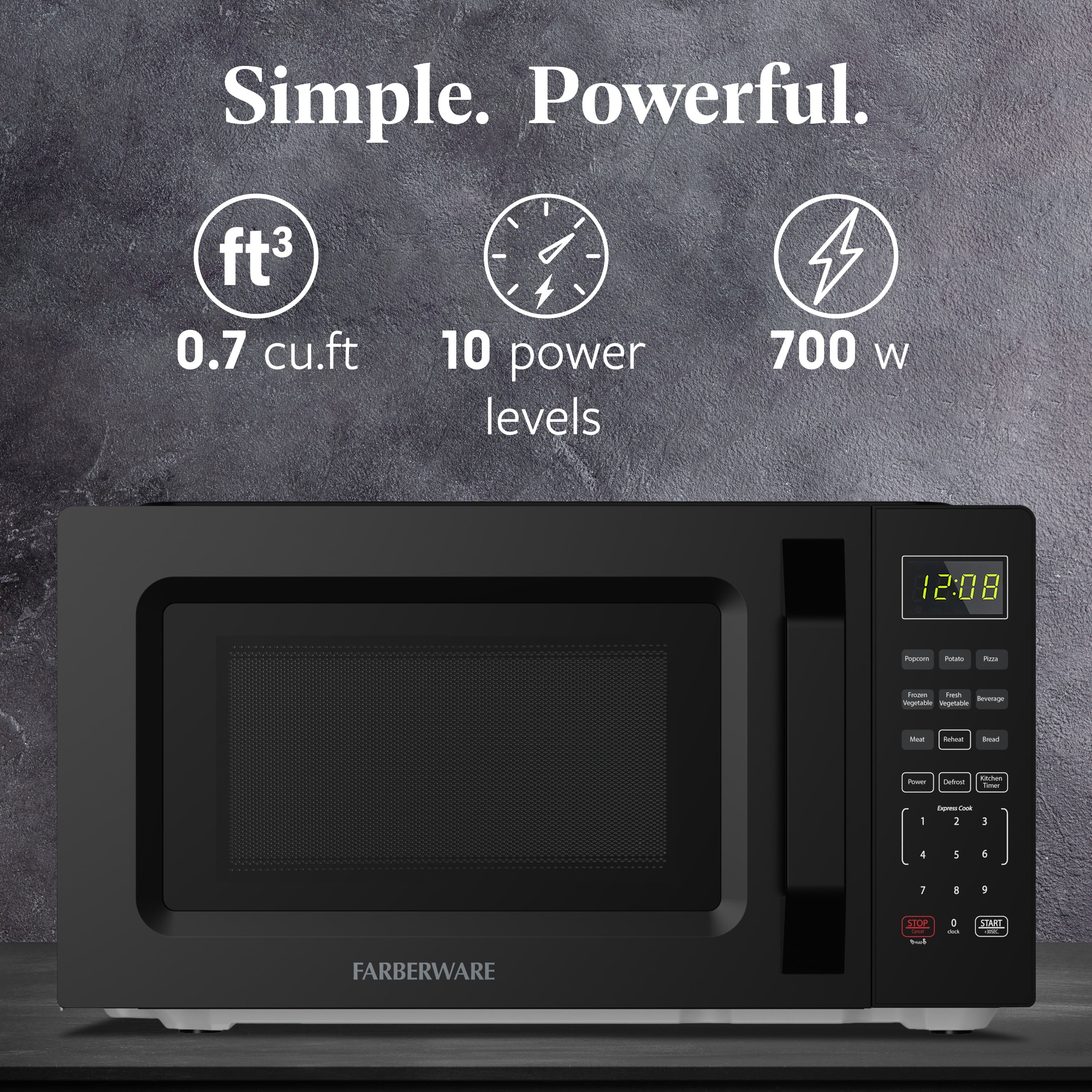 2026 New Farberware 1.1 Cu. Ft. 1000-Watt Compact Microwave Oven, Black - Image 40