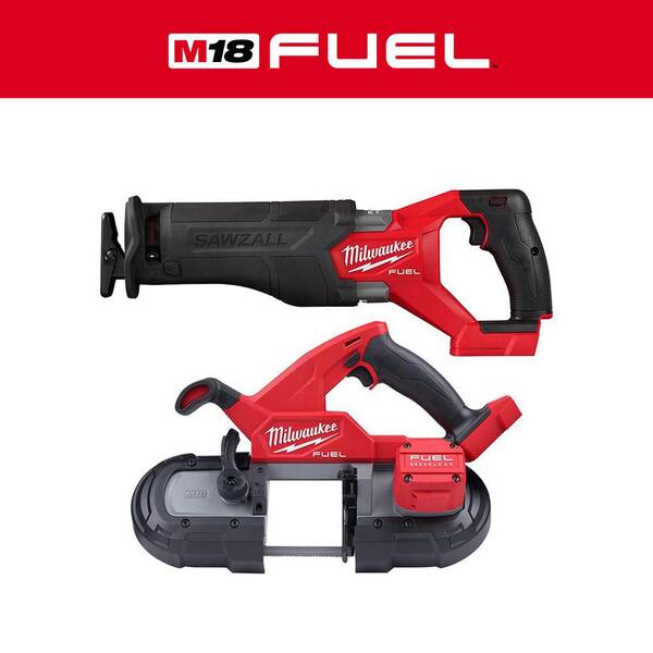 2026 New M18 FUEL GEN-2 18V Lithium-Ion Brushless Cordless SAWZALL Reciprocating Saw with Compact Bandsaw (Tool-Only)