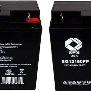 2026 New SPS Brand 12V 18Ah Replacement Battery (SG12180FP) for Pride Mobility SC54 Go Go Elite Traveller Plus 4 Wheel Replacement MKB ES17 12 scooter wheelchair (2 Pack)