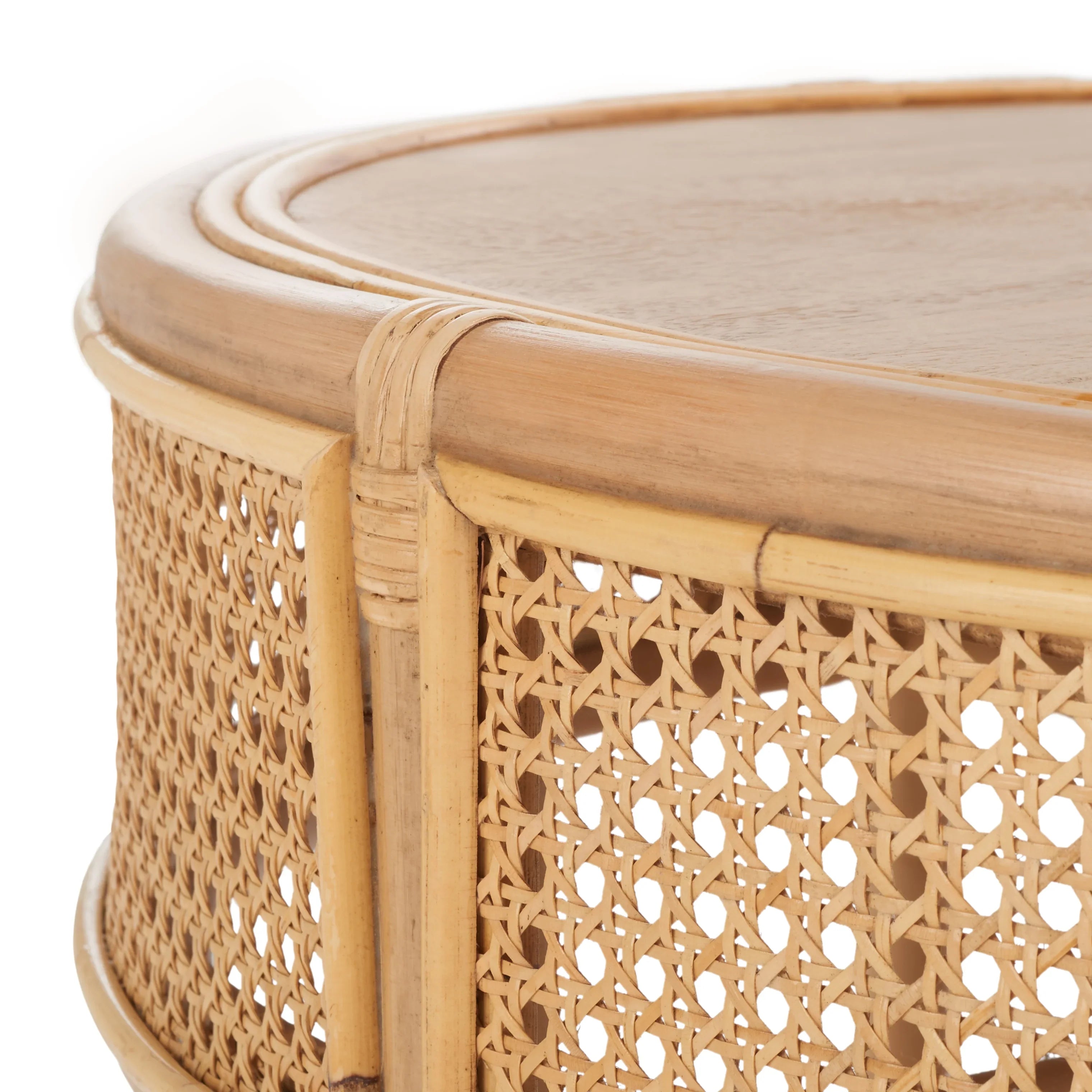 2026 New SAFAVIEH Modern Round Rattan Coffee Table, Natural - Image 9