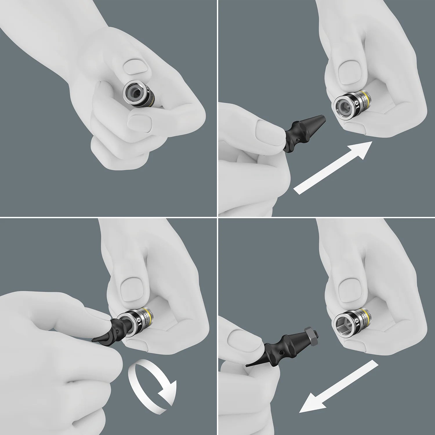 2026 New Wera 003755 8100 SA All-in Zyklop Speed Ratchet Set, 1/4" Drive with Holding Function - Metric - Image 5