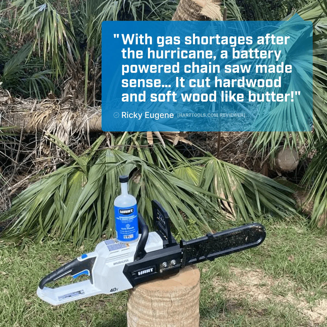 2026 New HART 40-Volt 16-inch SUPERCHARGE Battery-Powered Brushless Chainsaw Kit, (1) 4.0 Ah Lithium-Ion Battery - Image 13