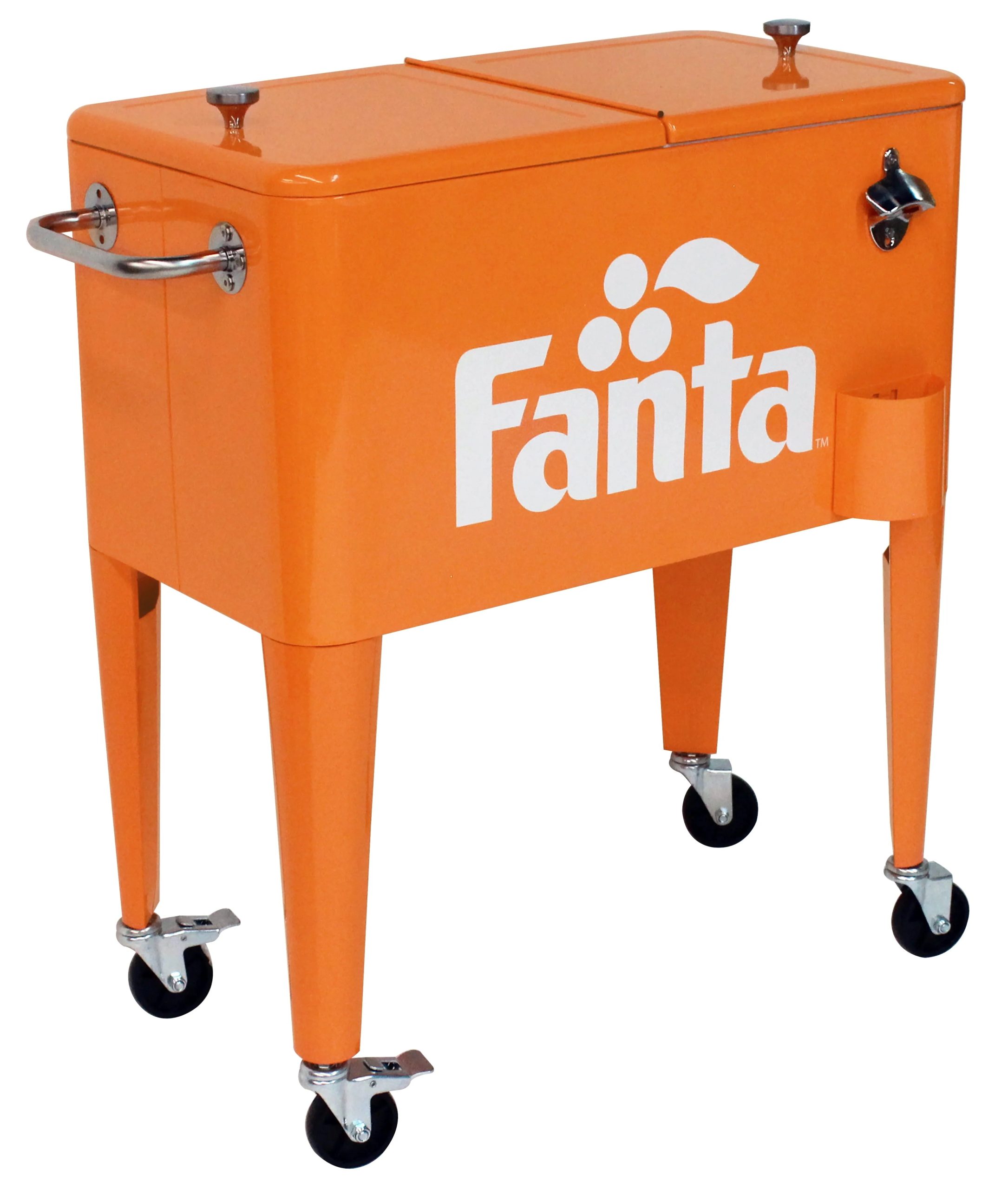 2026 New Leigh Country Coca-Cola Series CP 98501 Fanta 60 Qt Metal Outdoor Patio Cooler - Orange - Image 2