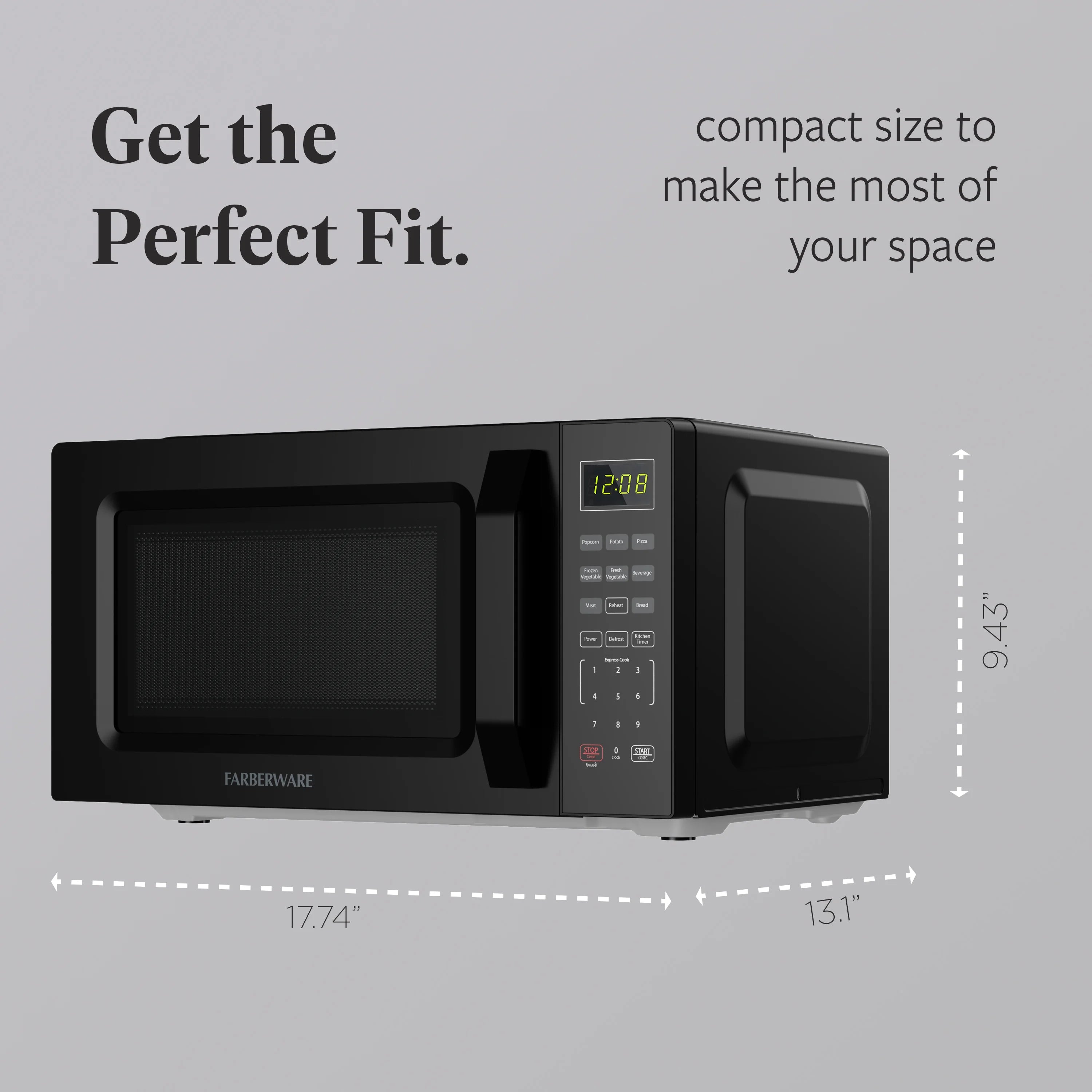 2026 New Farberware 1.1 Cu. Ft. 1000-Watt Compact Microwave Oven, Black - Image 42