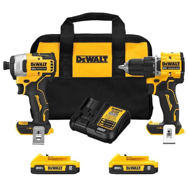 2026 New ATOMIC 20-Volt MAX Lithium-Ion Cordless Combo Kit (2-Tool) with (2) 2.0Ah Batteries, Charger and Bag