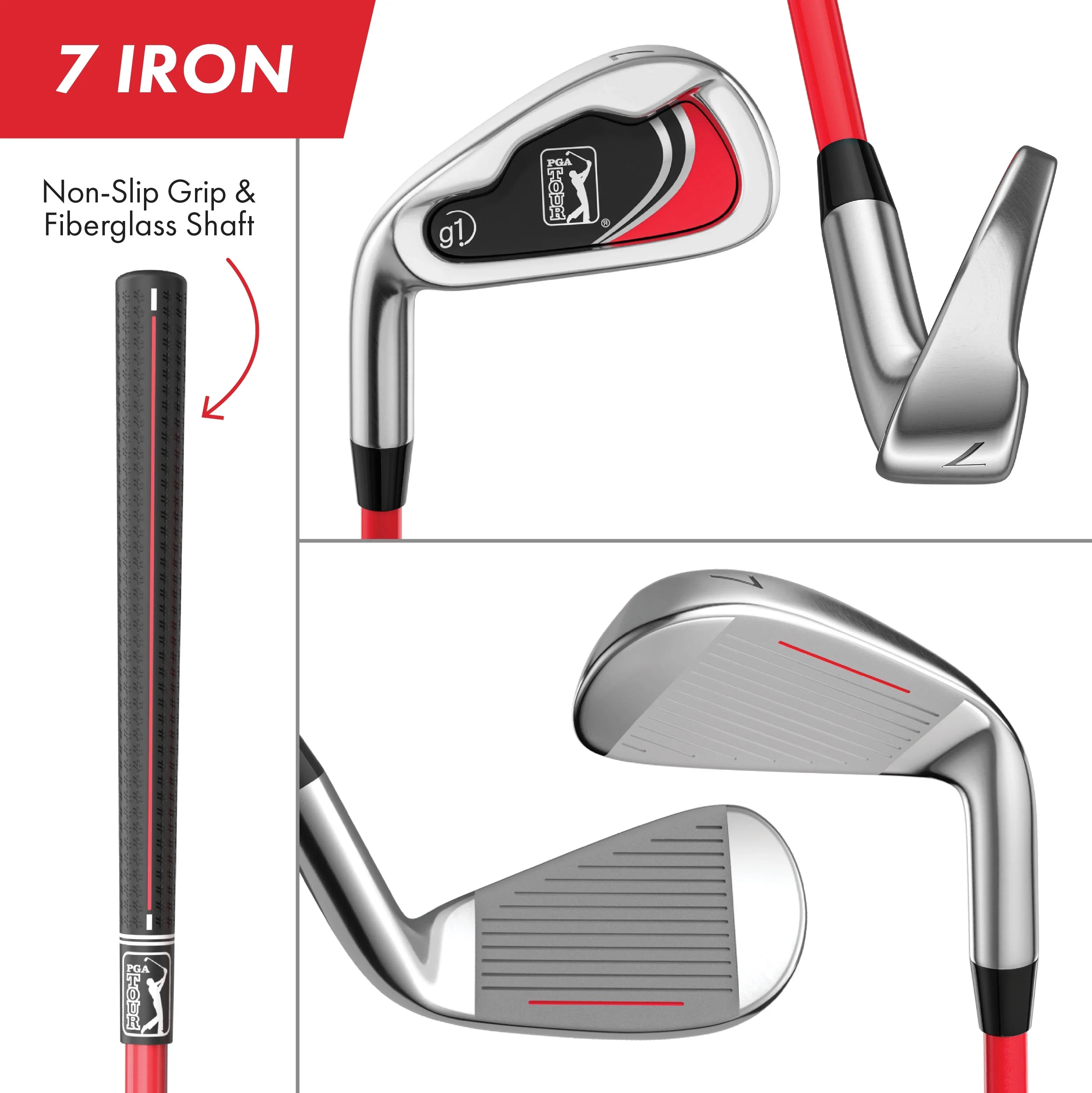 2026 New PGA Tour Right-Handed 10 Piece Kids Golf Club Stand Bag Set; Player Height 4'8 - 5'2", Ages 8-12 - Image 23