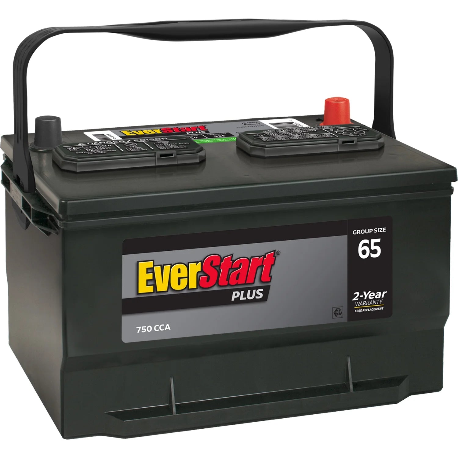 2026 New EverStart Plus Lead Acid Automotive Battery, Group Size 65 12 Volt, 750 CCA