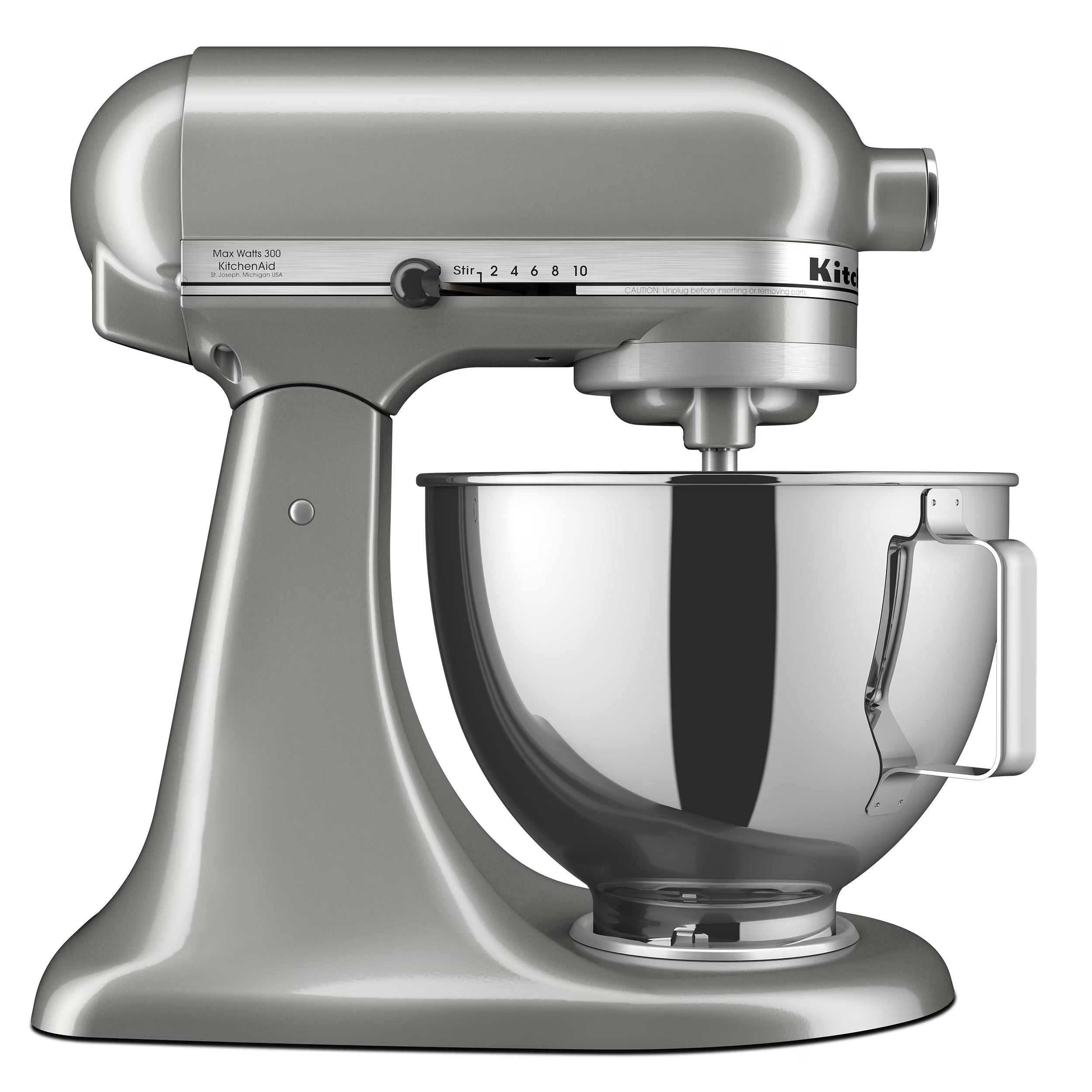 2026 New KitchenAid Deluxe Series 4.5 Quart Tilt-Head Stand Mixer with Stainless Bowl, Contour Silver, KSM97CU