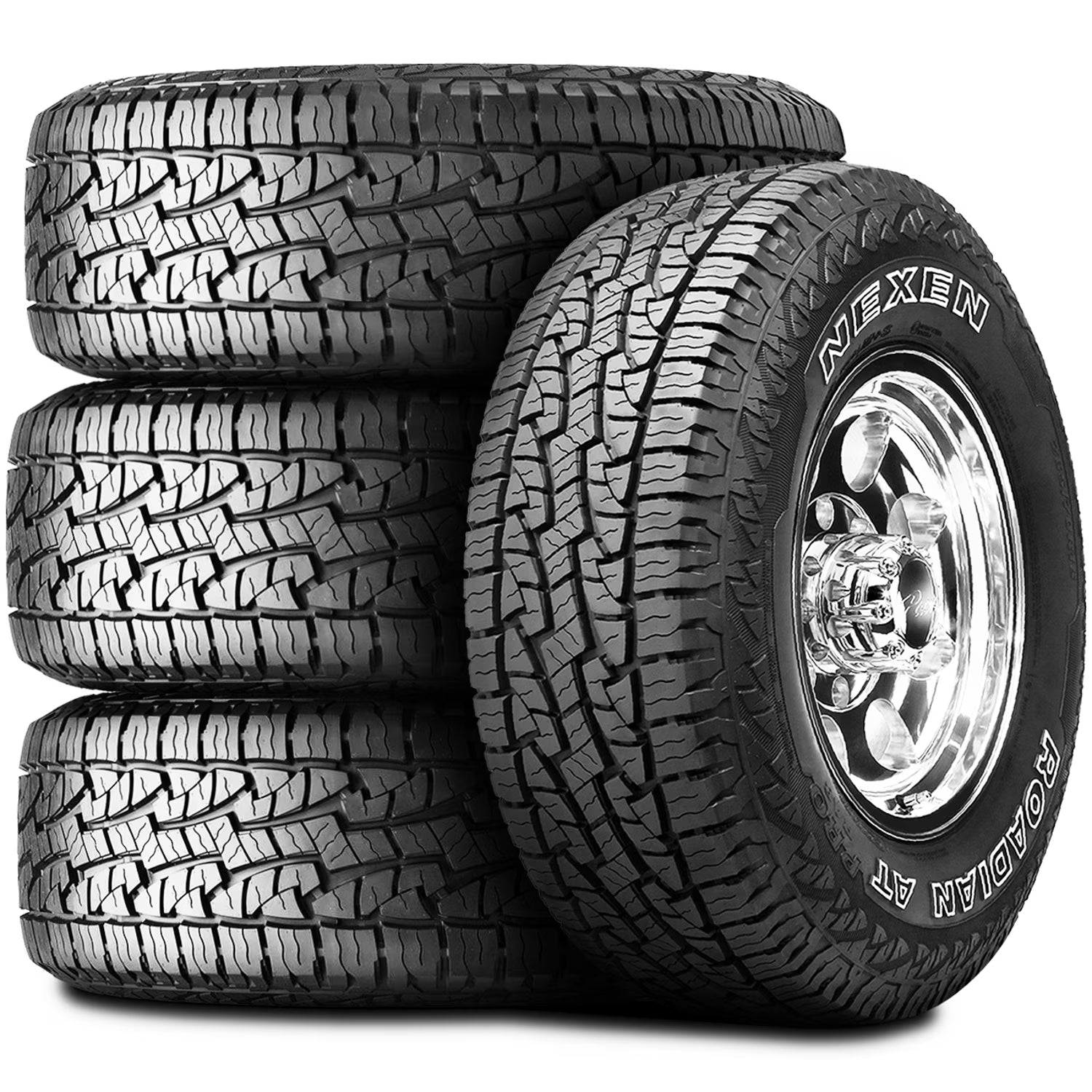 2026 New Set of 4 (FOUR) Nexen Roadian AT Pro RA8 LT 245/75R16 120/116R E 10 Ply A/T All Terrain Tires Fits: 2000-04 Ford F-150 Lariat, 1994-2002 Dodge Ram 2500 Base